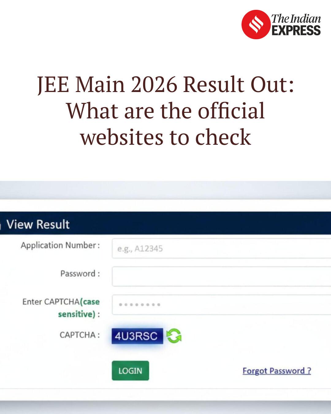 Indian - JEE Main 2026 Result Out: What are the official websites to ...