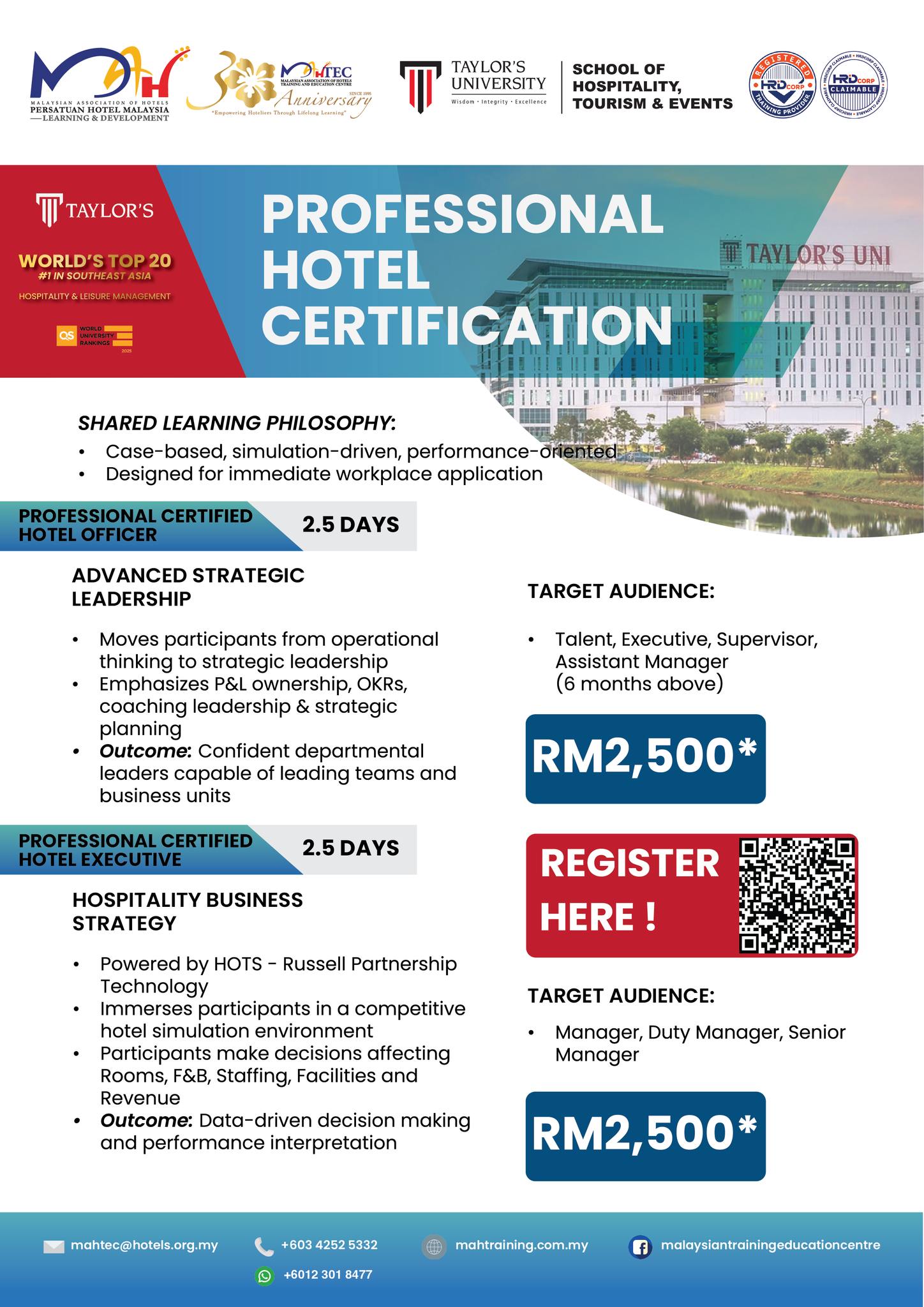 Malaysian Association of Hotels Training Education Centre, MAHTEC added ...