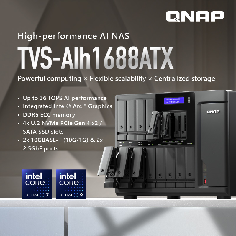 QNAP - The NAS for the AI Era Introducing the QNAP TVS-AIh1688ATX — the ...