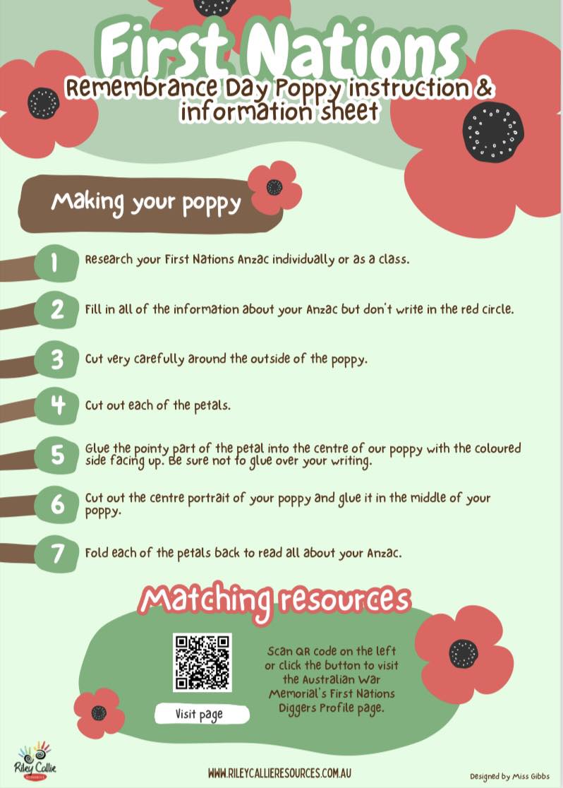 Riley - Download this First Nations Remembrance Day Poppy Activity ⬇️⬇️ ...