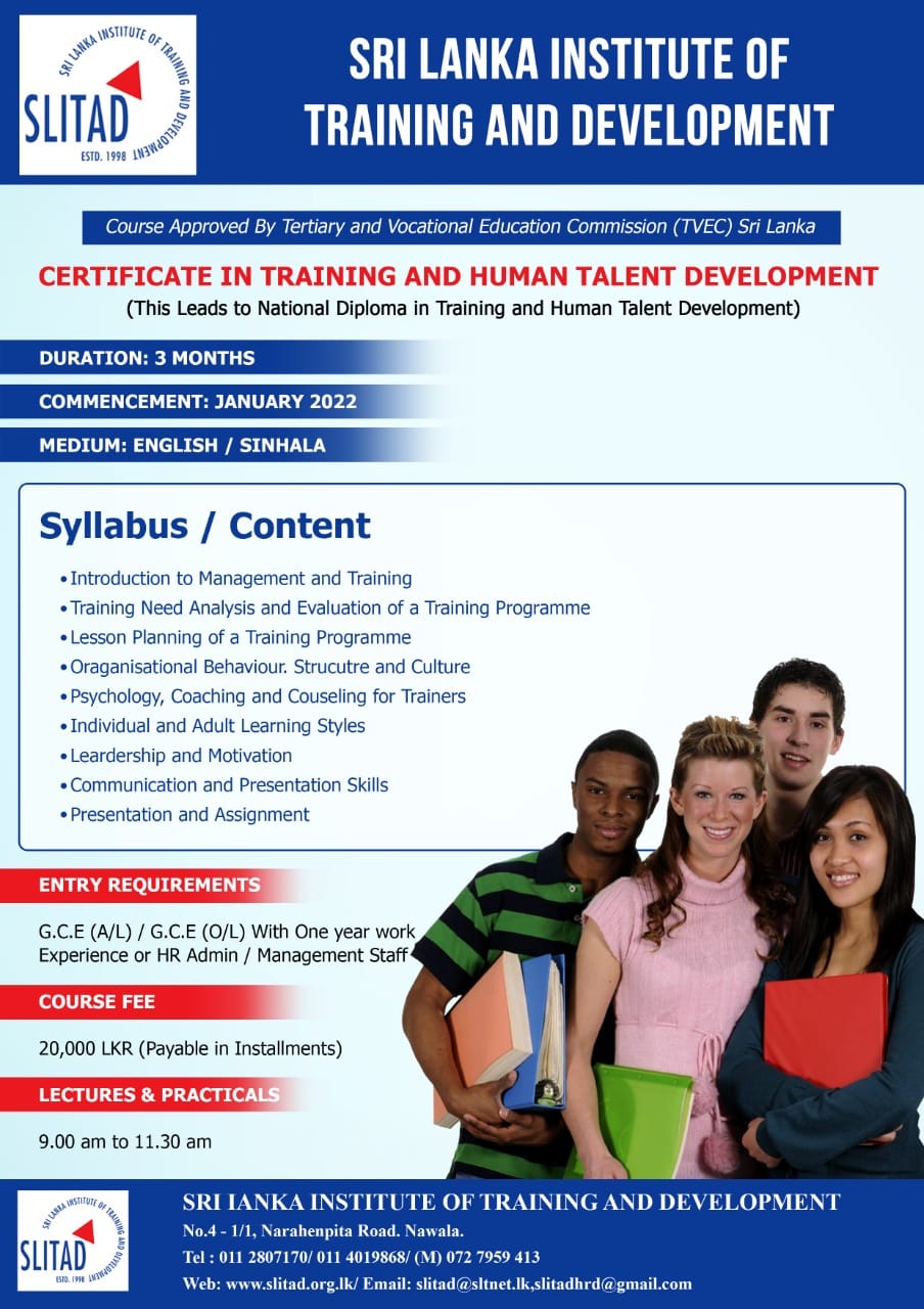 Complete... - Sri Lanka Institute of Training and Development