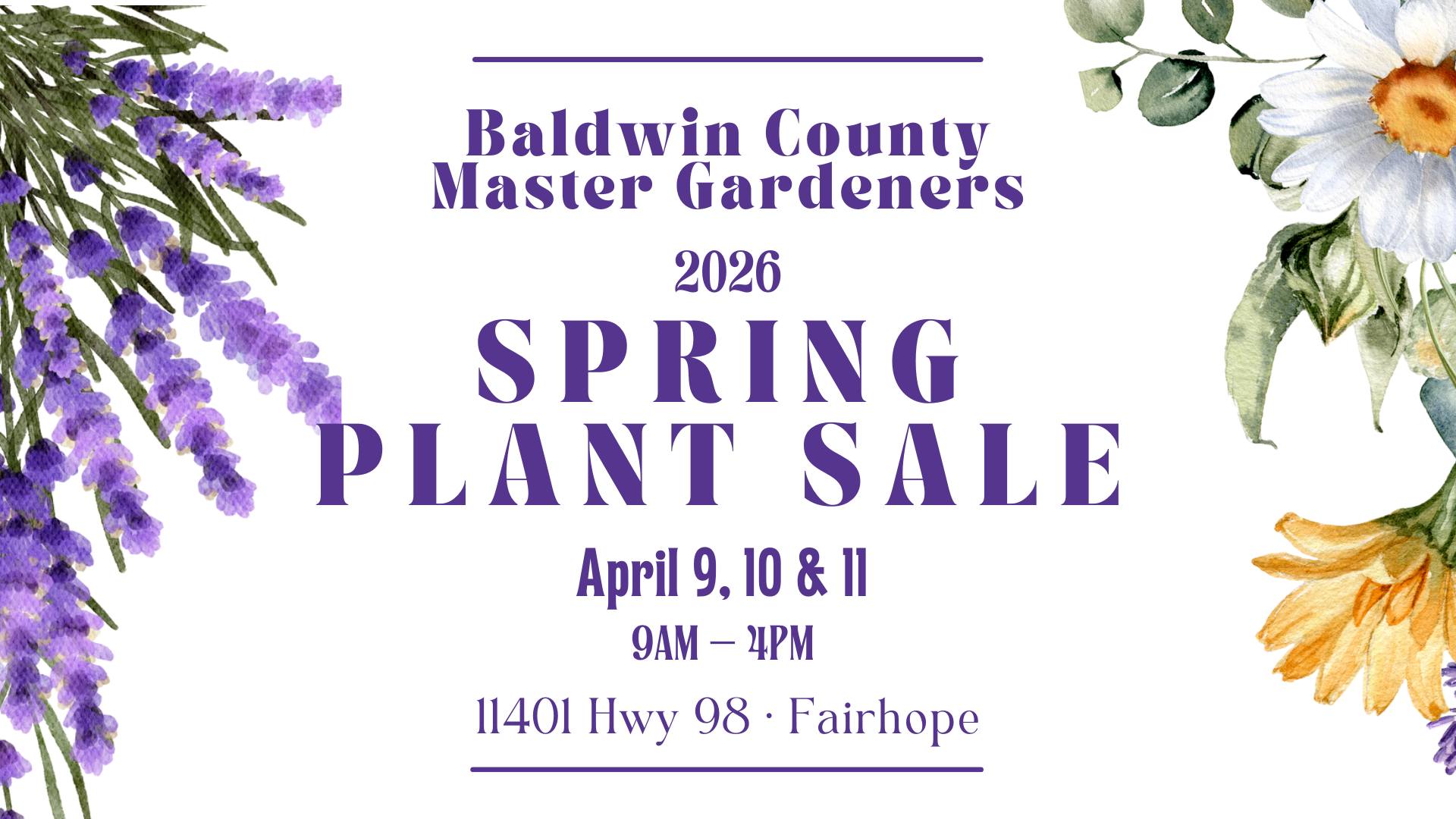 2026 Baldwin County Master Gardeners Spring Plant Sale