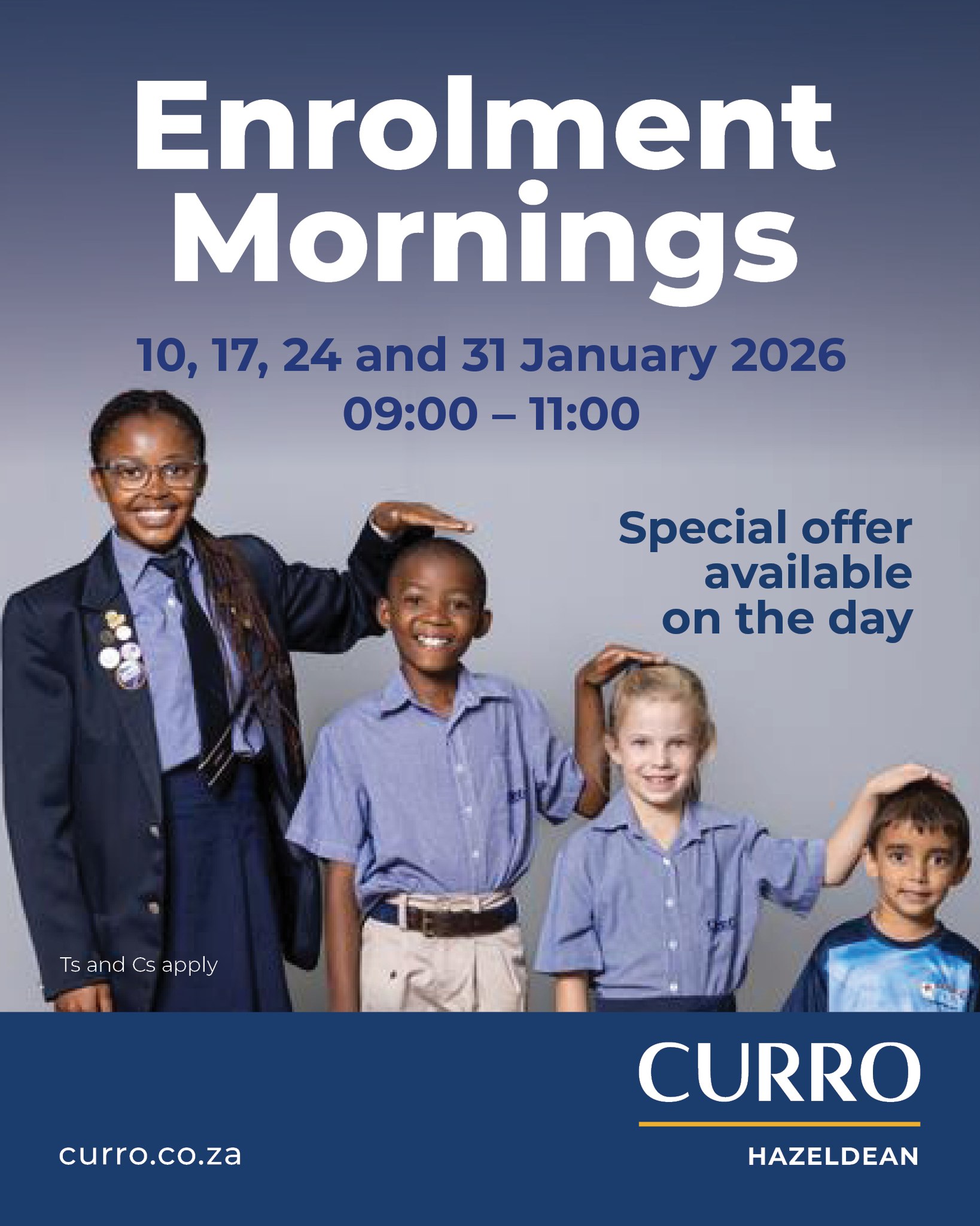 Curro - The final countdown to the last enrolment morning for January ...