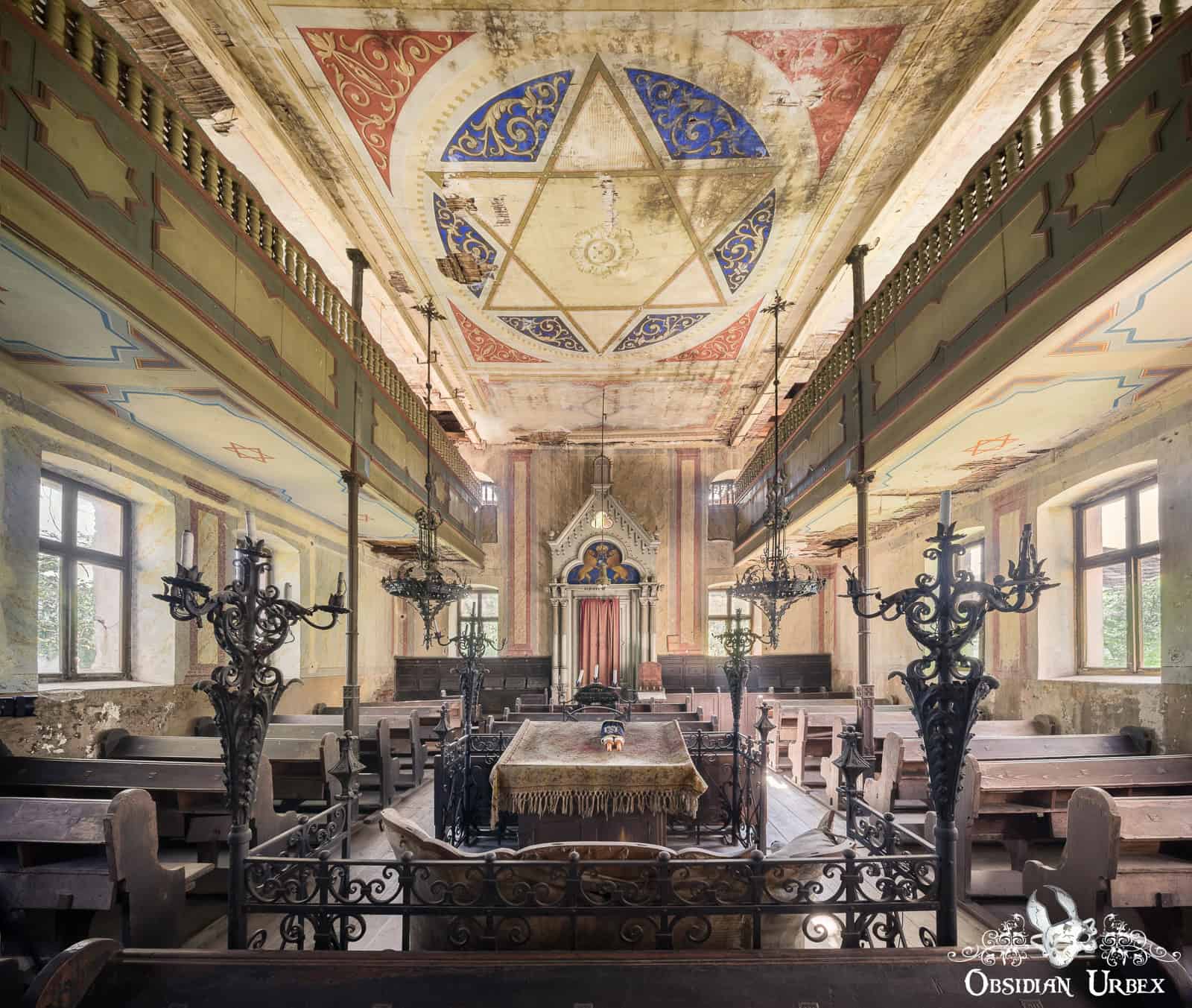 Obsidian - A beautiful disused synagogue, somewhere in Romania. In 1944 ...