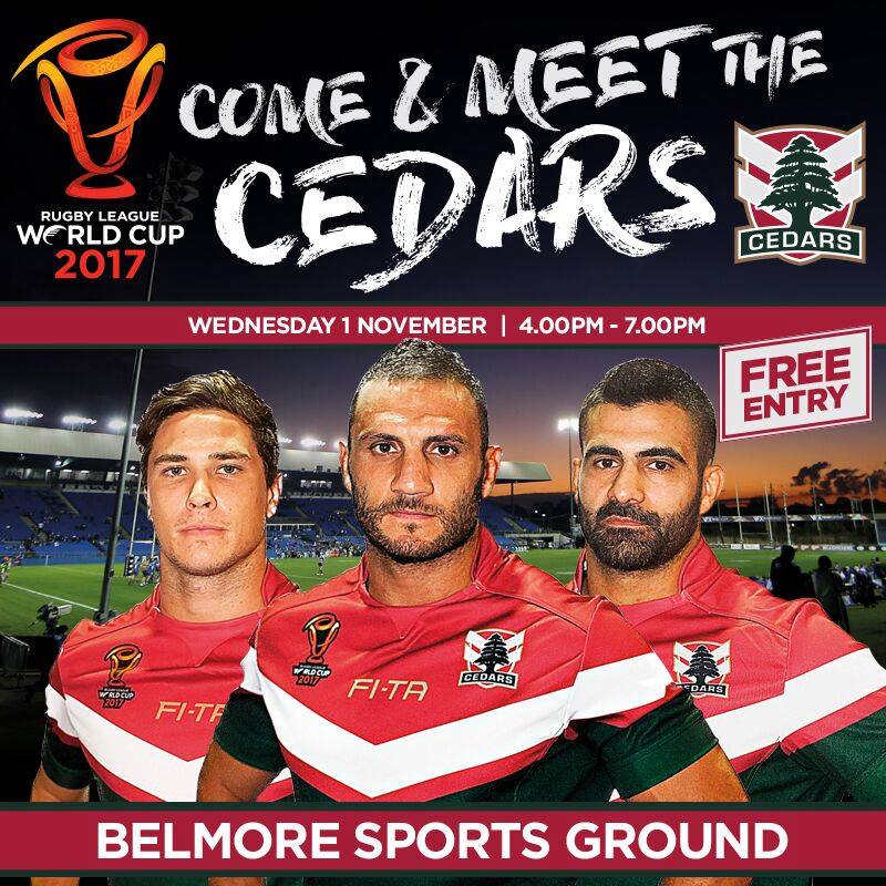 🤗 Meet the Cedars at Belmore... - Rugby League World Cup | Facebook