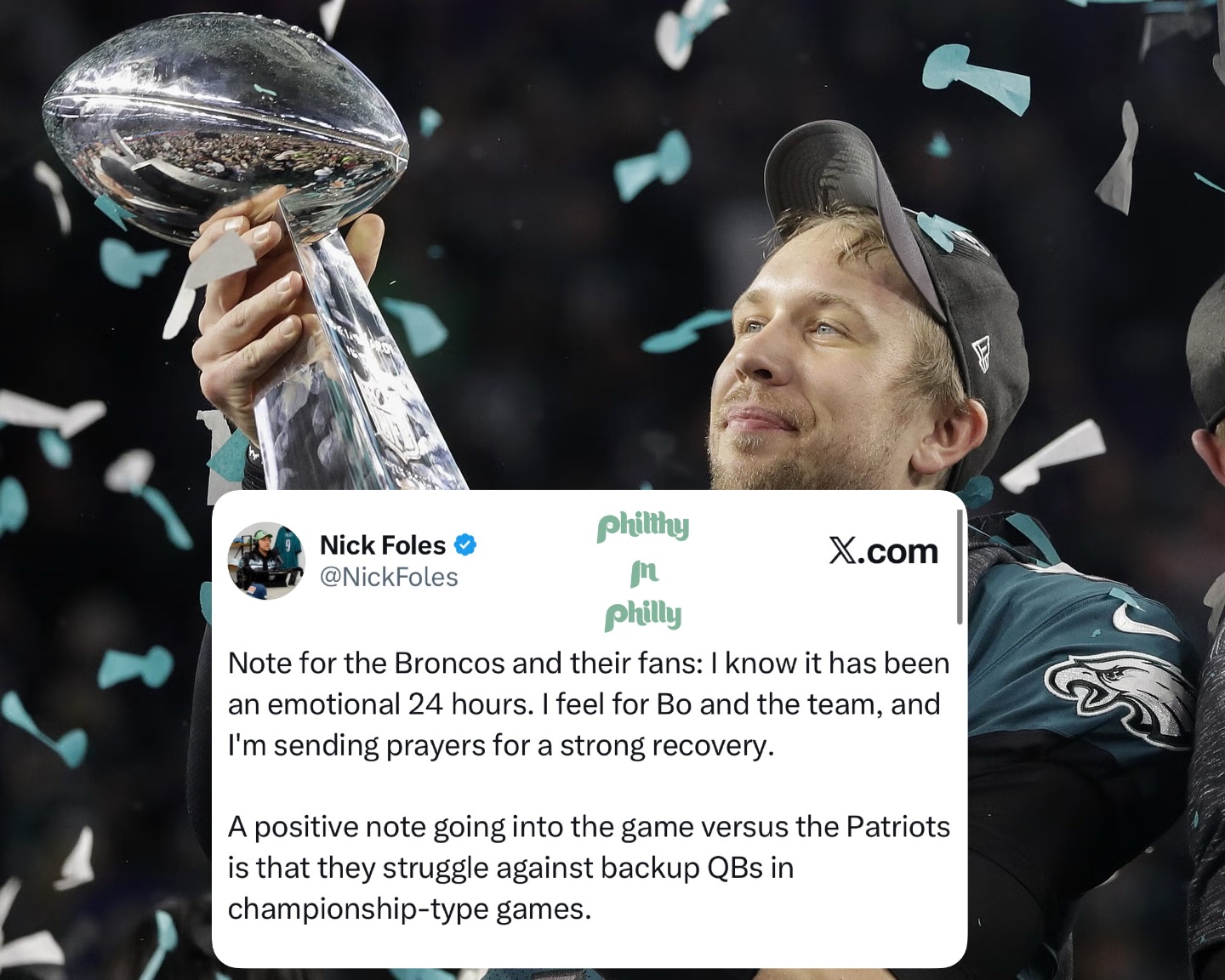 Philthy - This is an actual tweet from N 🍆 ck Foles! @nickfoles #BDN ...