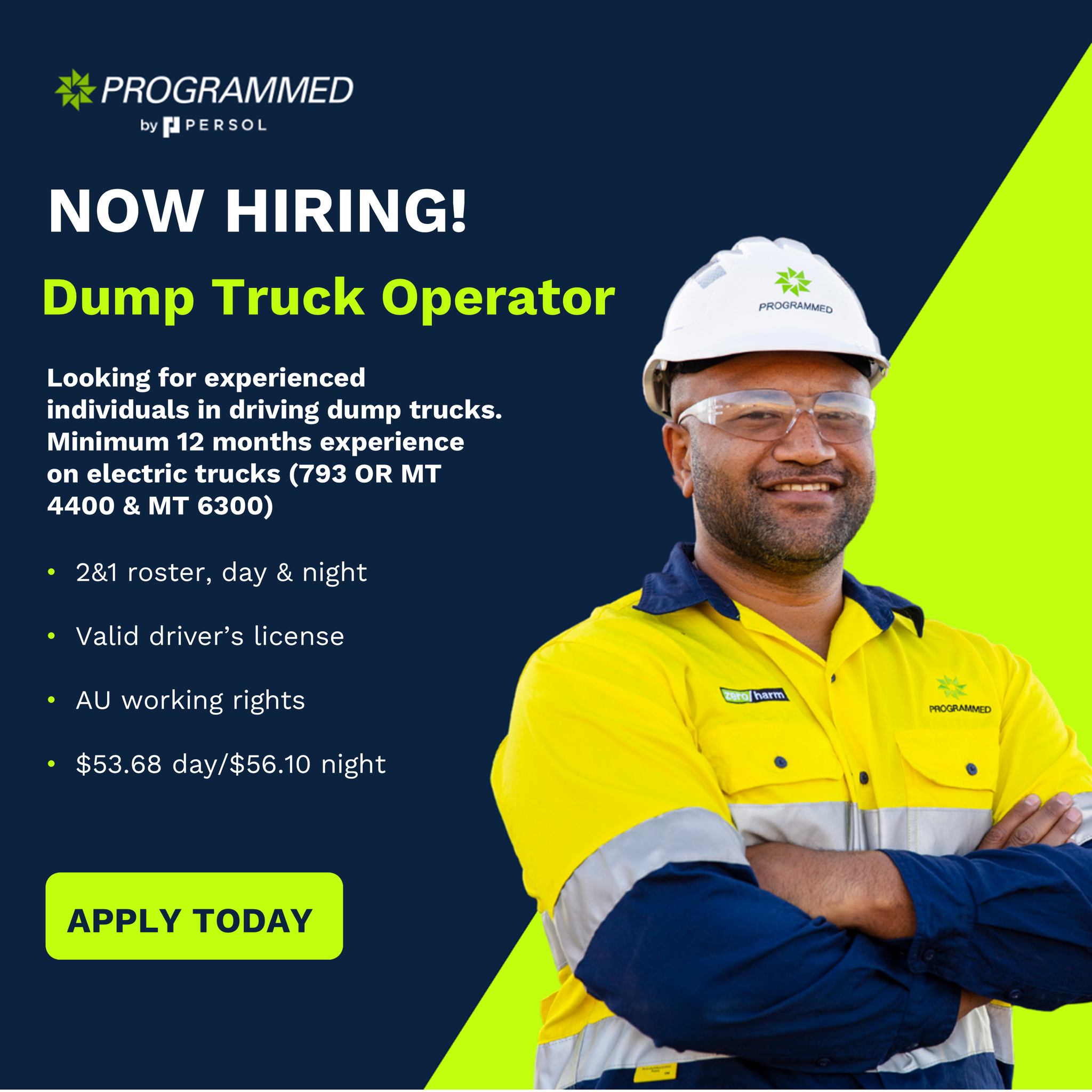 🚨 NOW HIRING: Experienced Dump... - Programmed - Mining WA | Facebook