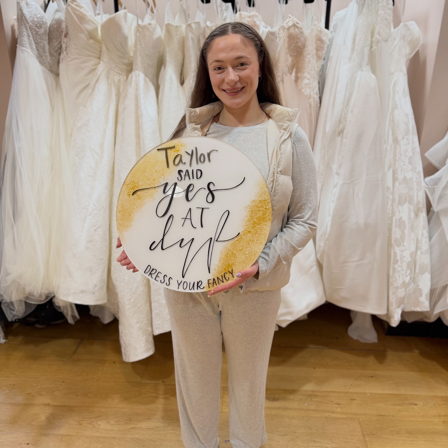 She said YES to the dress! 🤍 Welcome to our DYF family 👰‍♀️ Ava Smargiassi, Julia Doyle & Taylor Williams!! Wedding Dresses Binghamton NY | Wedding Dresses Syracuse NY