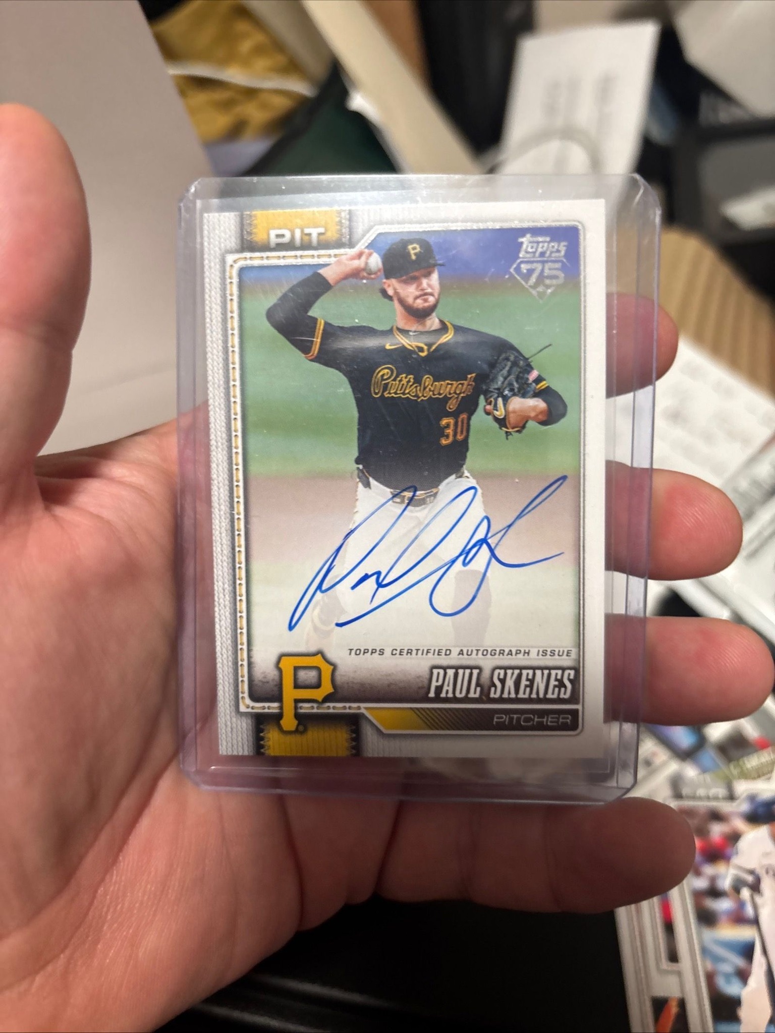 Release day hit Paul Skenes Auto Topps Series 1 2026 baseball. Way 