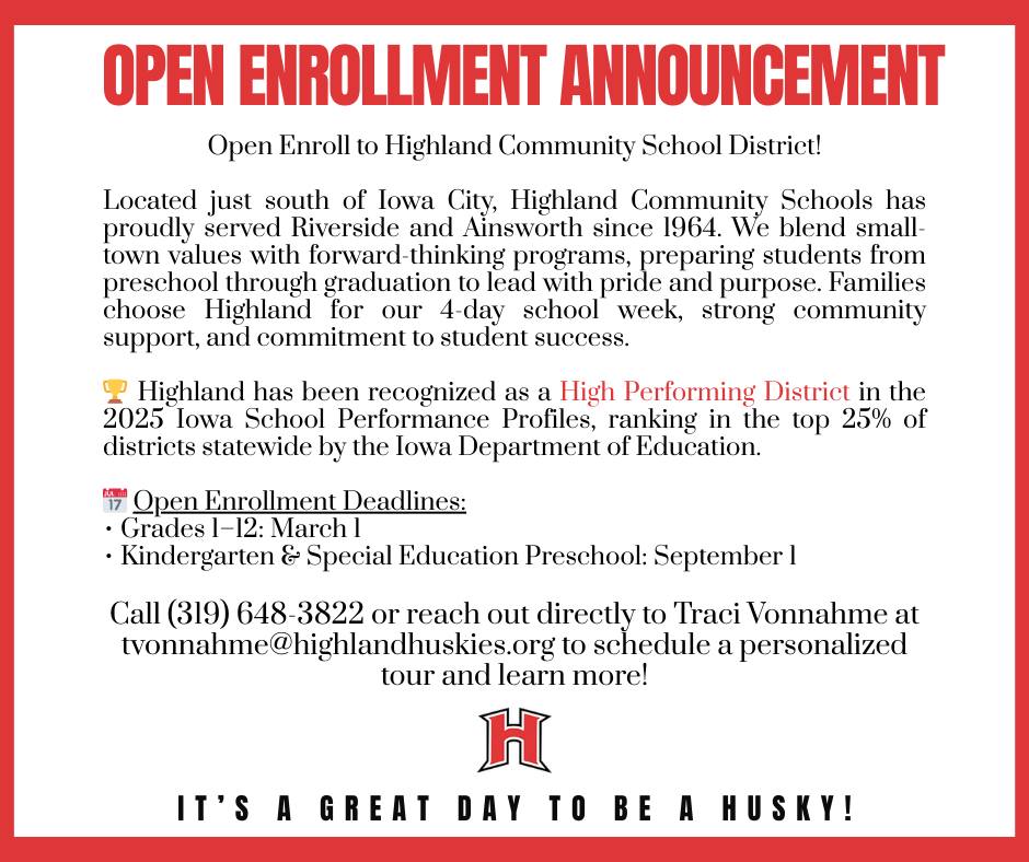 Highland Community School District | Riverside IA