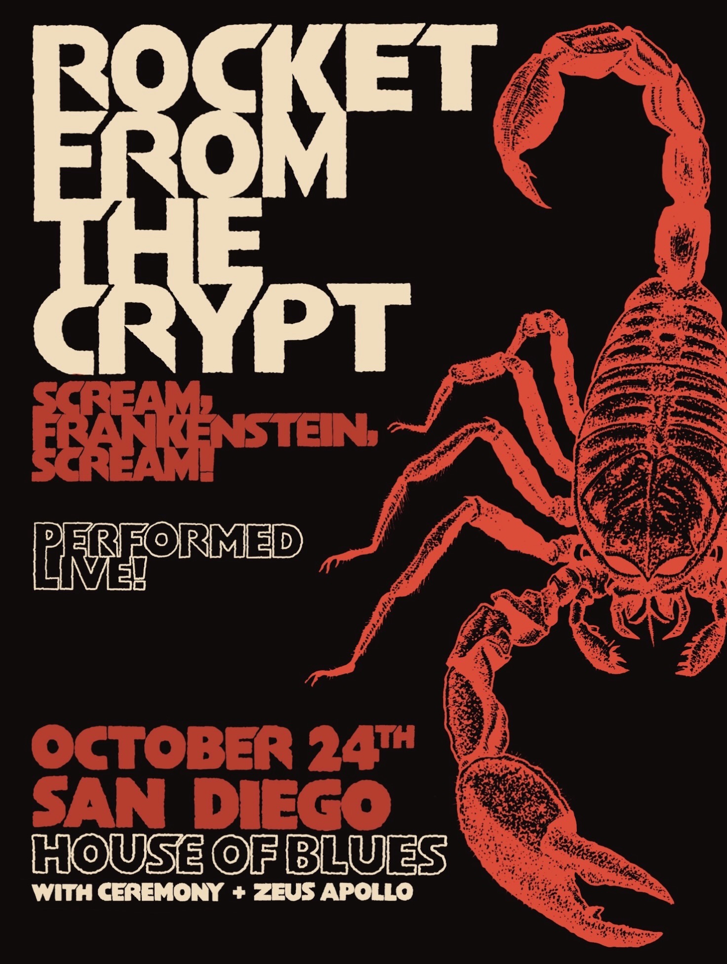 JUST ADDED! Rocket From The Crypt in concert with Ceremony and