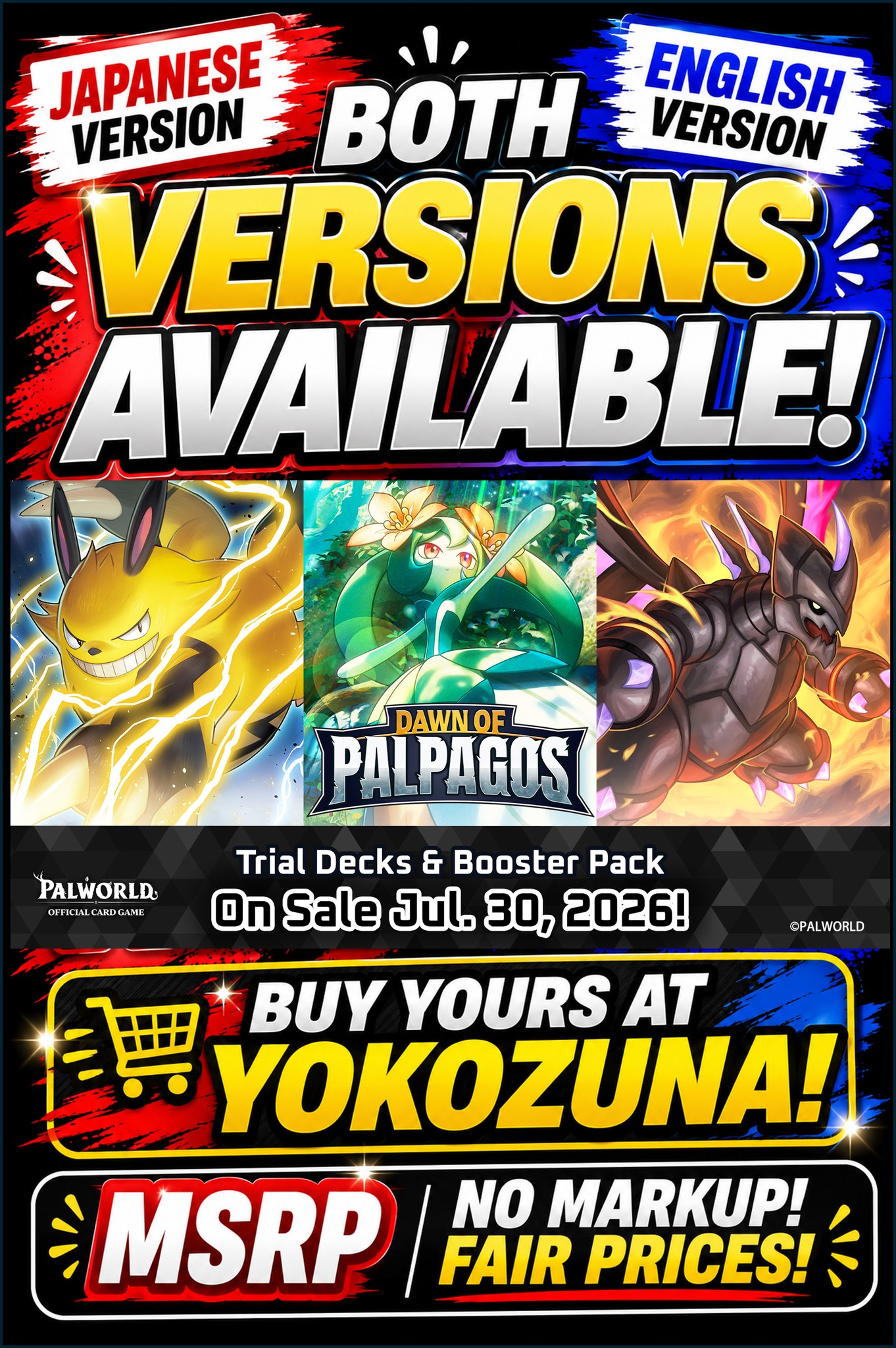 Palworld OCG releases July 30! Both English and Japanese versions