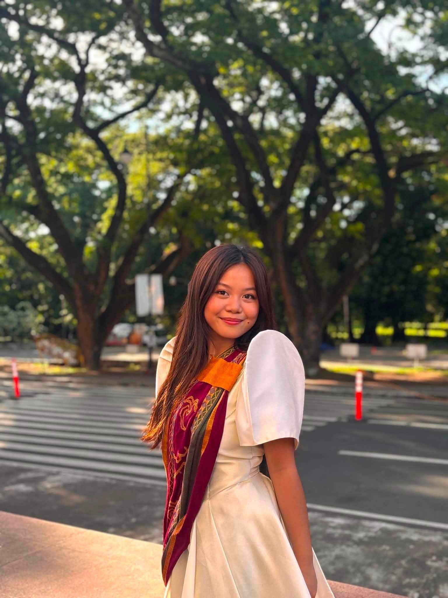 graduation dress filipiniana Ms. Janna in one of her custom Filipiñana grad #filipiniana #terno Off-Shoulder