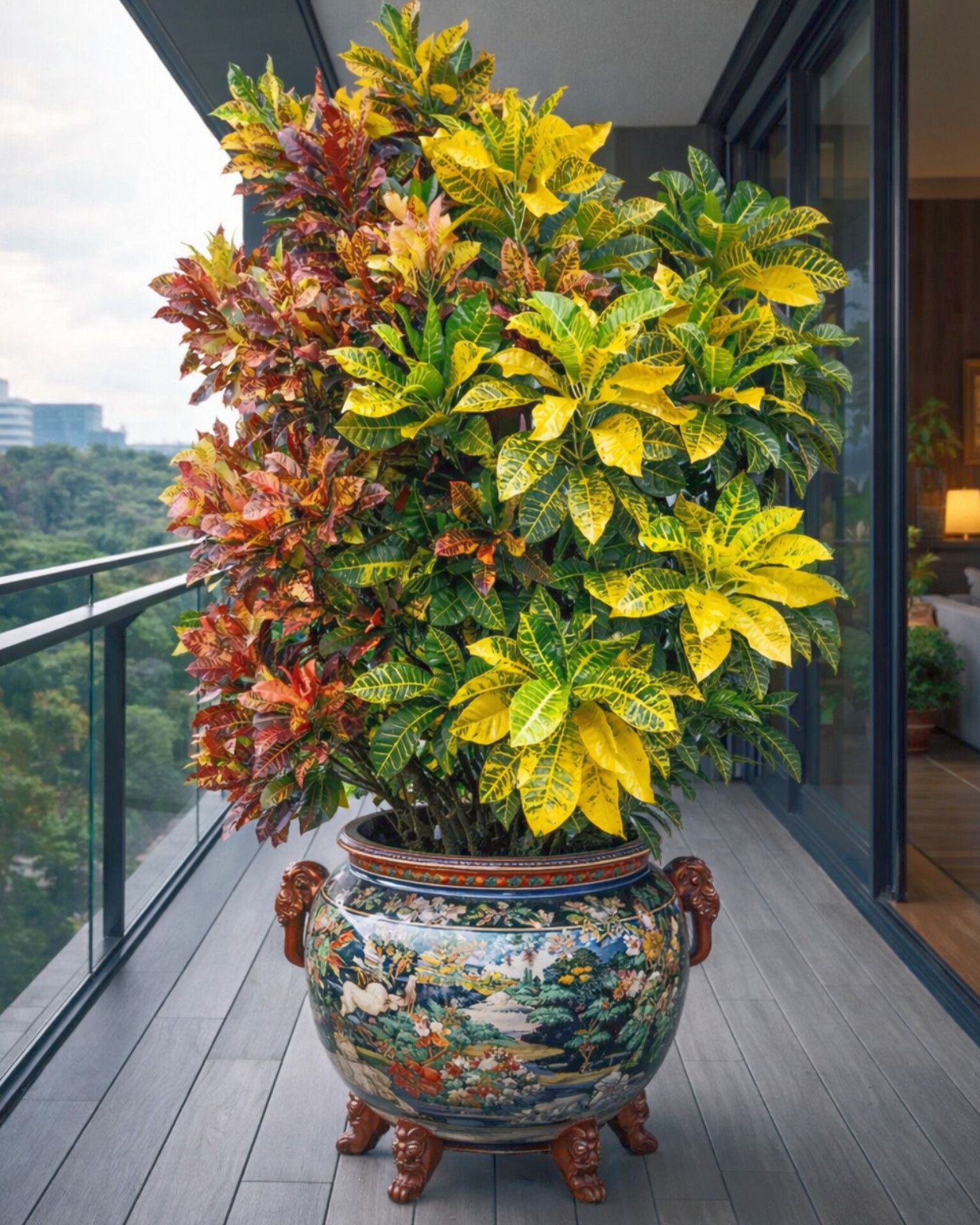 バーバラ Sunlit confidence in every leaf—this croton doesn't just grow, it