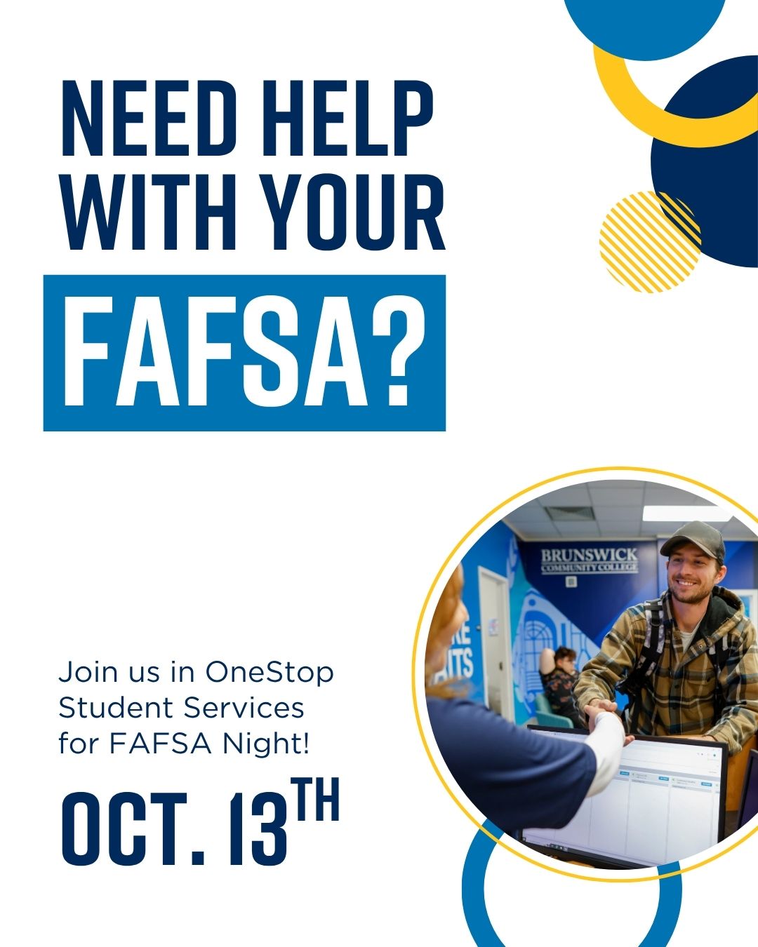 Brunswick - The 2026–2027 FAFSA is officially open! Need a hand filling ...