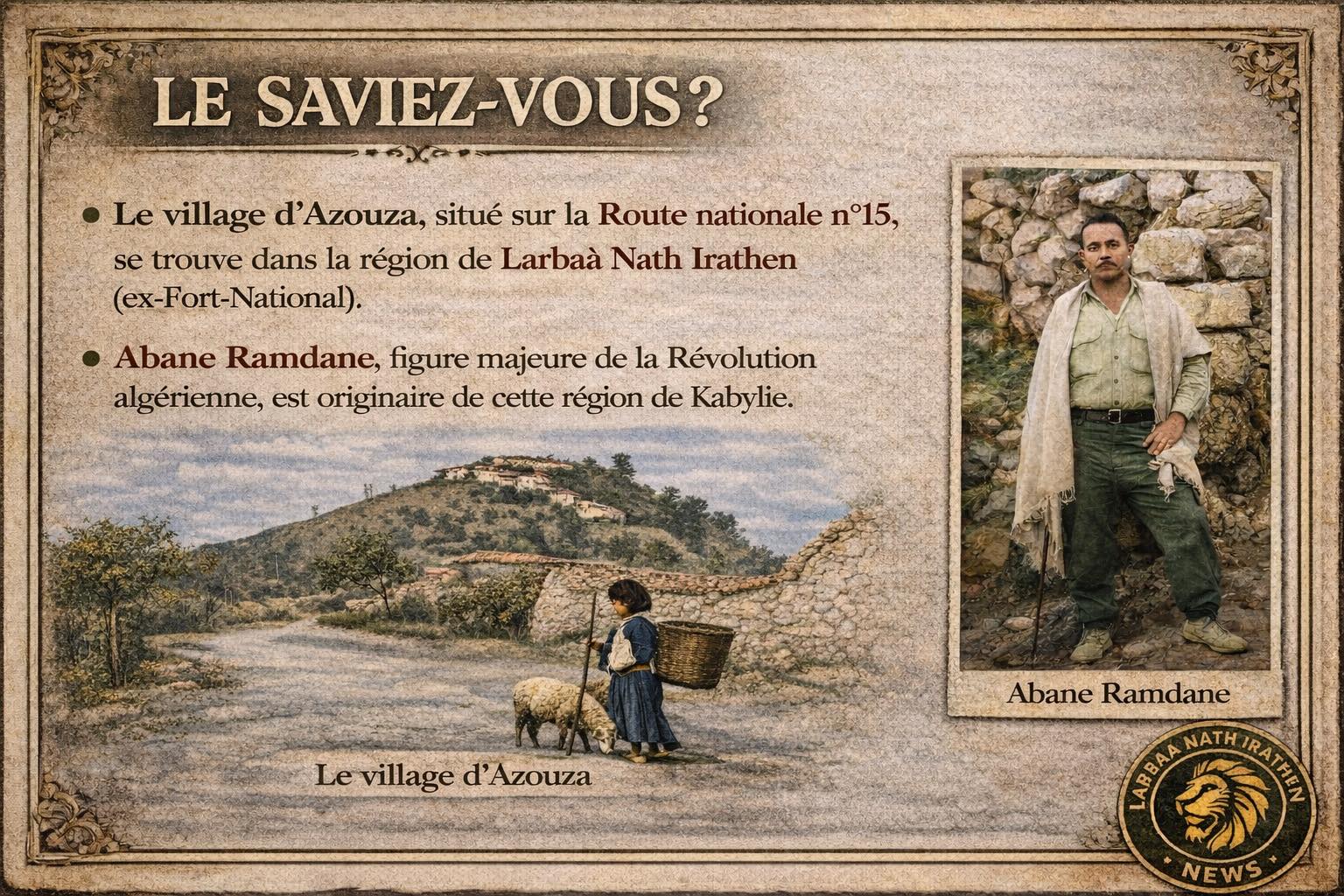 Larbâa-Nath-Irathen - 📜 LE SAVIEZ-VOUS ? Le village d’Azouza, situé sur ...