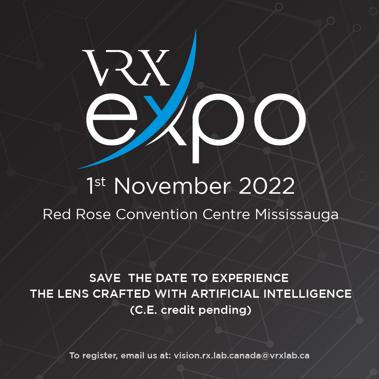 Vision - VRX EXPO - November 1, 2022 - Save the Date - https://mailchi ...
