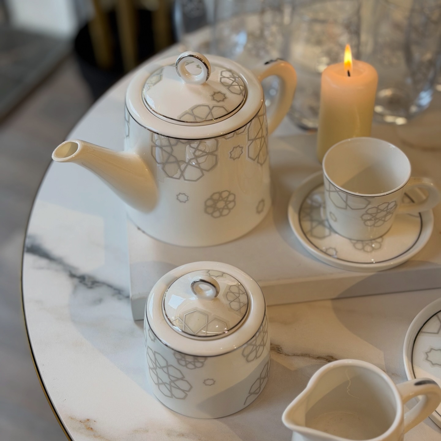 Service à Café Vintage Complet - 6 Tasses, Verseuse, Sucrier - Parfait état 1900-1919