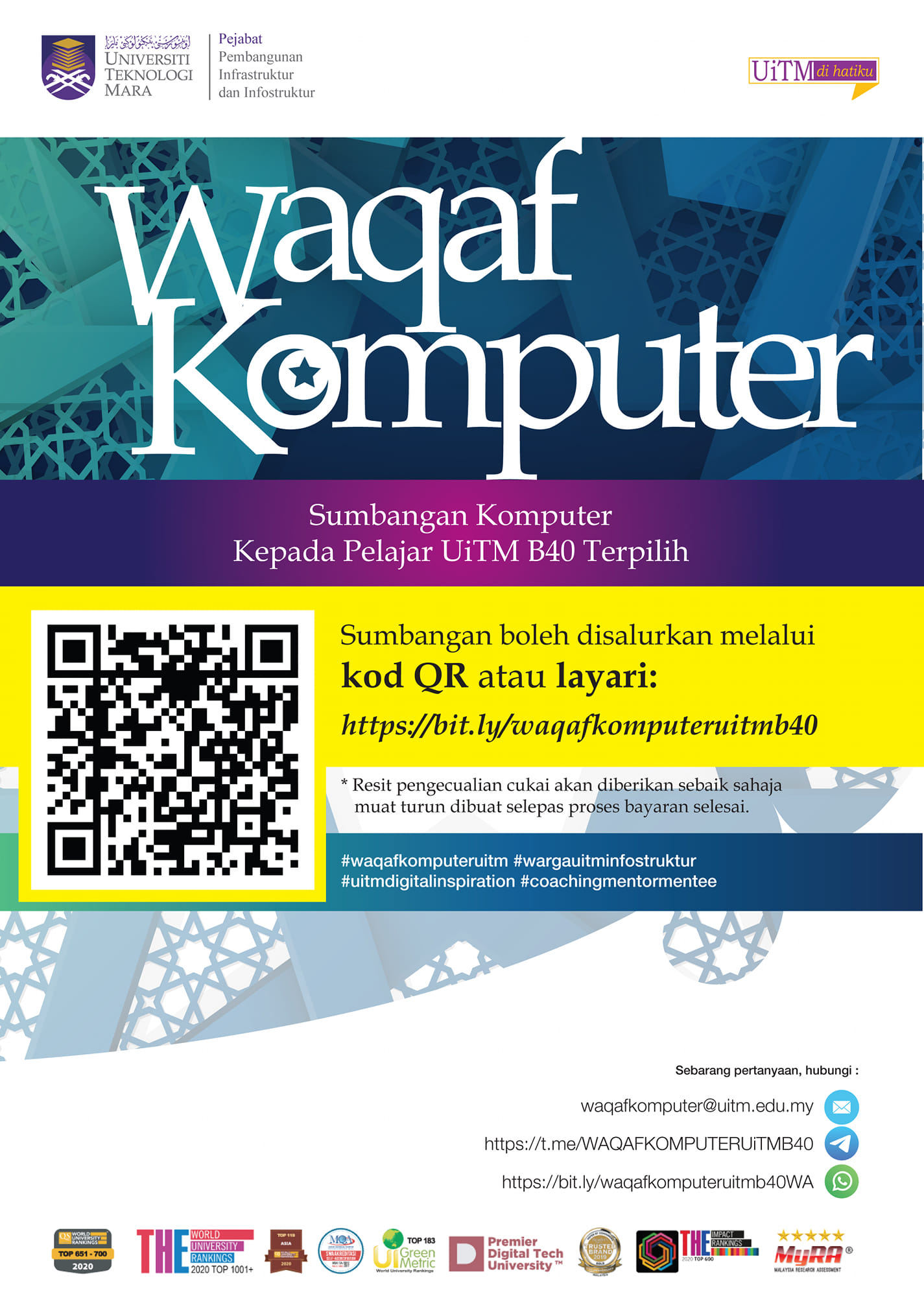 📣📣 WAQAF KOMPUTER UiTM... - UiTM Kampus Rembau-FB Rasmi