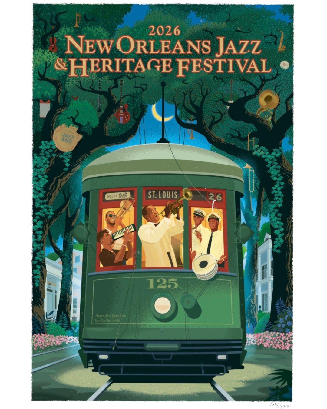 The 2026 Jazz Fest poster is a tribute to the legendary Louis