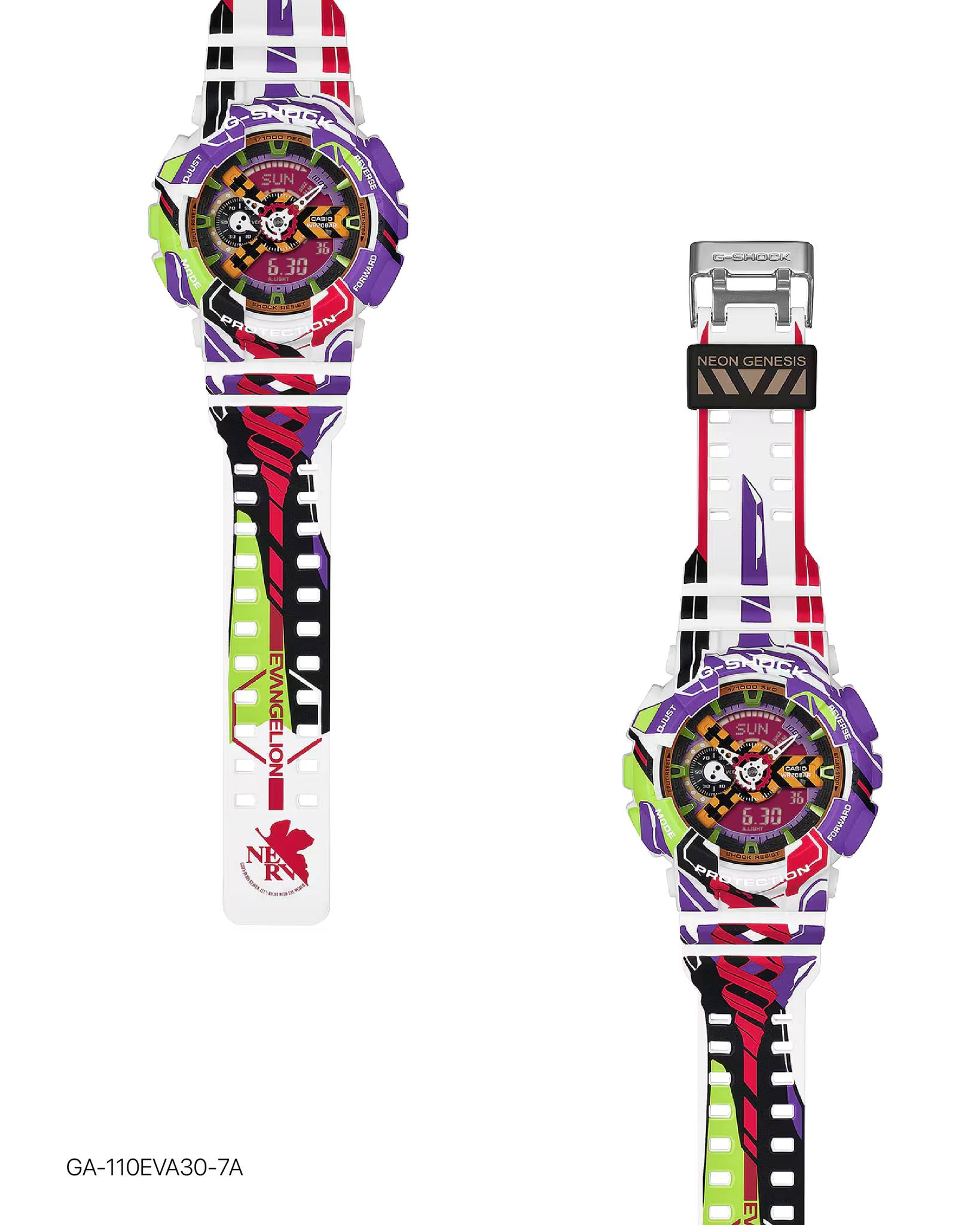 Where anime culture meets G-SHOCK toughness. The GA-110EVA30-7A 