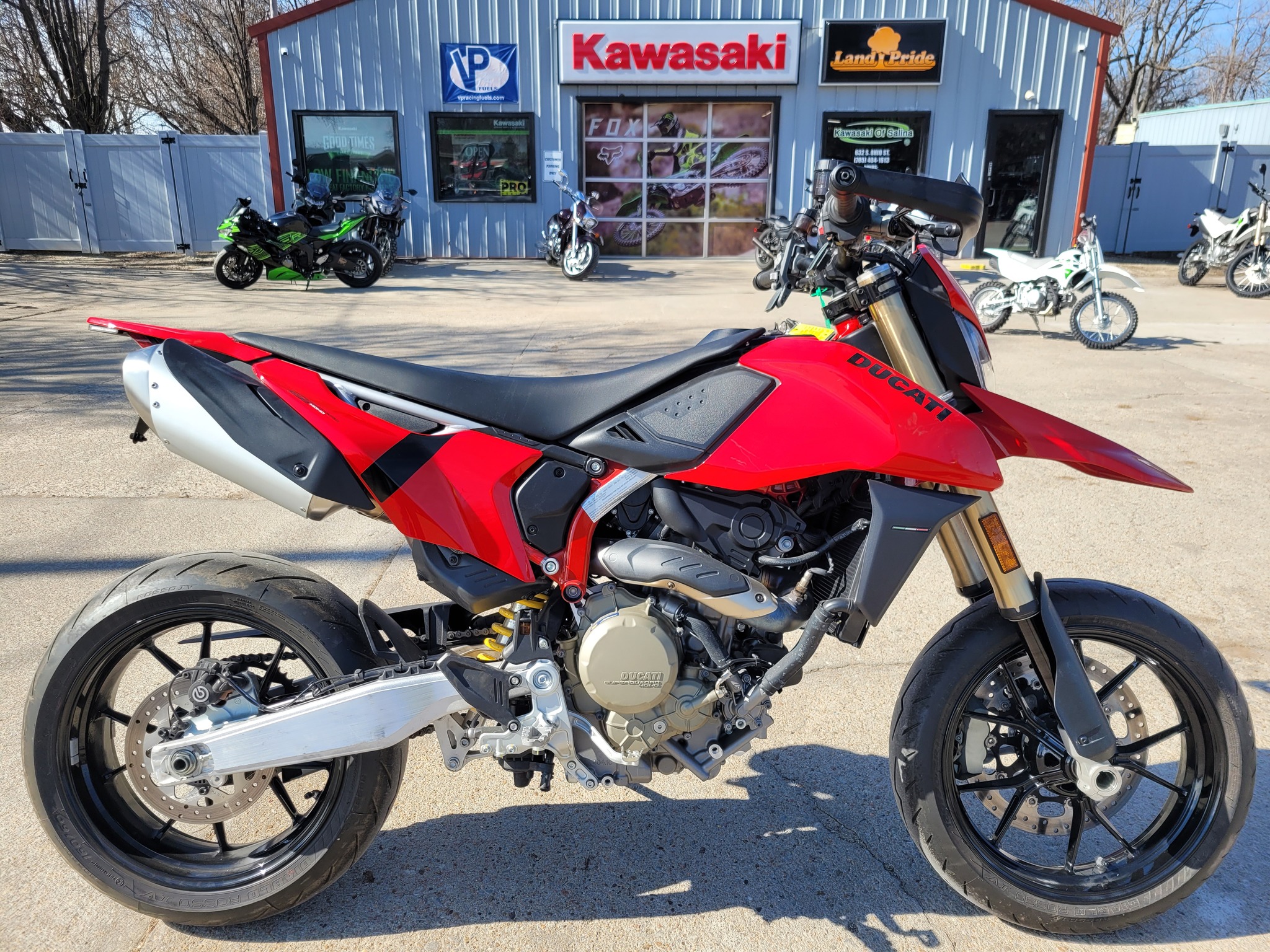 A nice clean, used 2025 Ducati 698 Hypermotard RSV with only 561