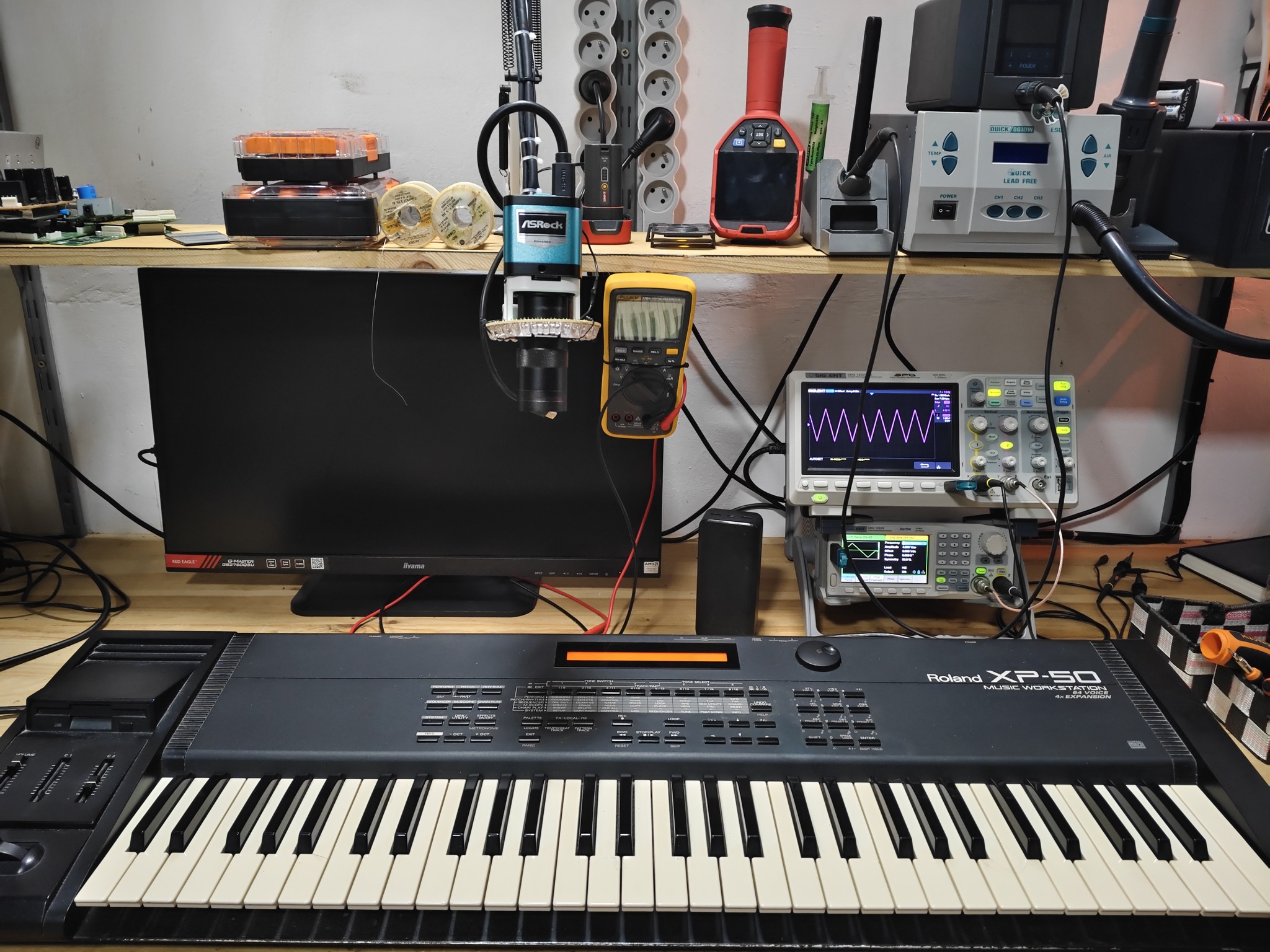The Roland XP-50 is a versatile 1995 music workstation. By