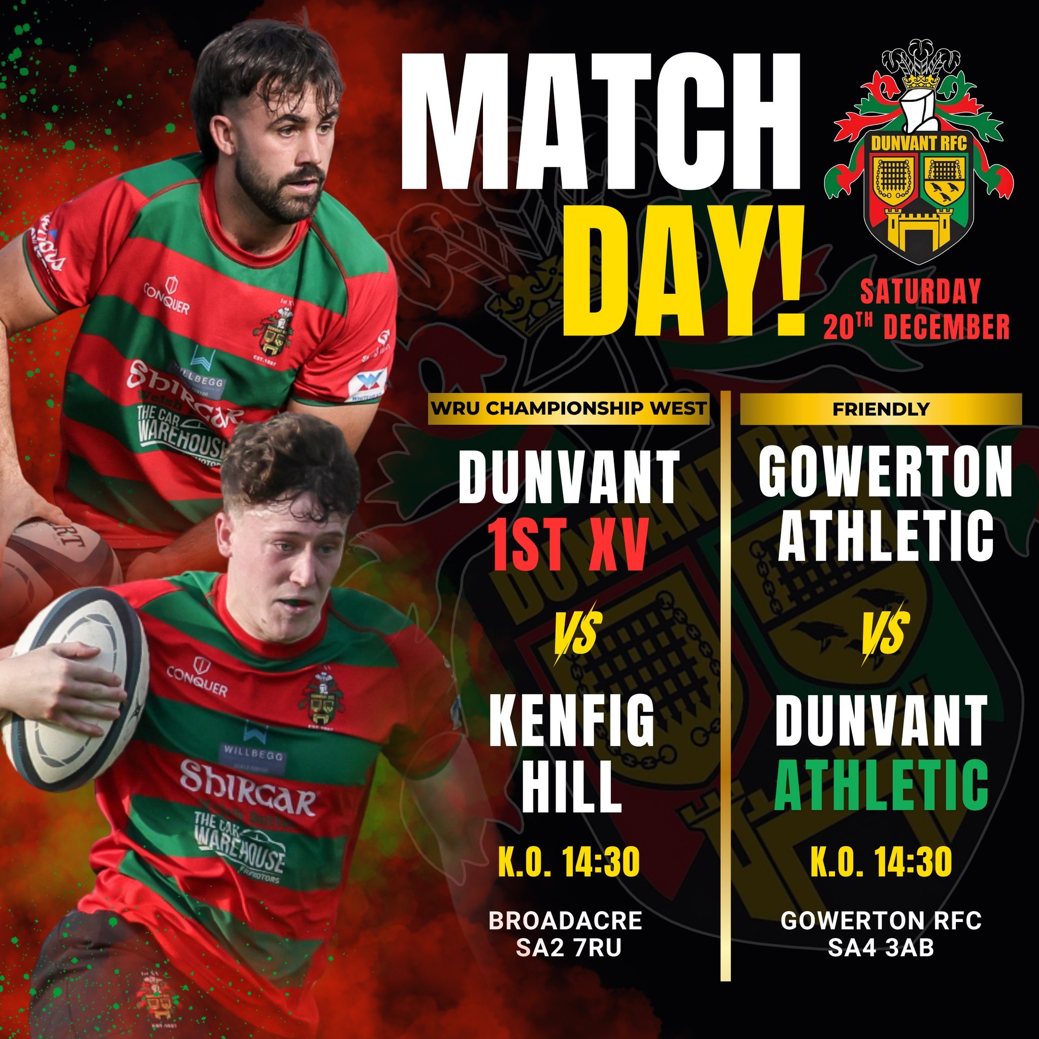Dunvant - 🔥 IT'S MATCH DAY! 🔥 🔴 After a few weeks off, the Firsts are ...