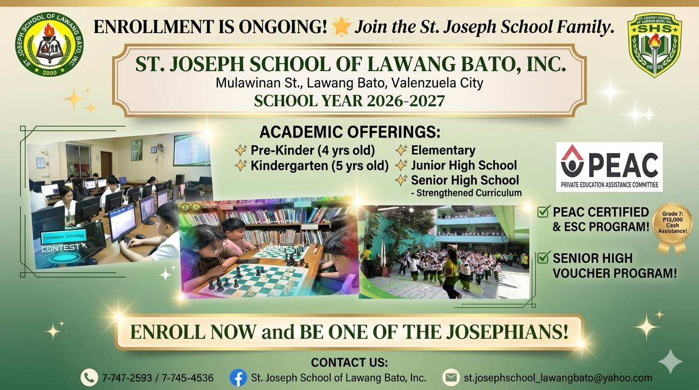 St. Joseph School... - St. Joseph School Of Lawang Bato Inc.