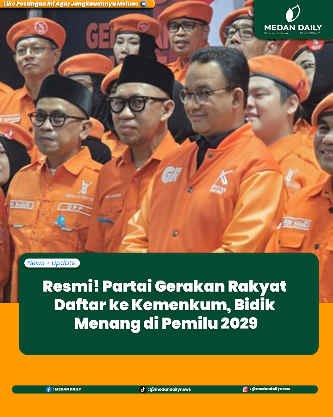 Partai Gerakan Rakyat (PGR) Melangkah ke Era Baru dengan Mendaftarkan diri ke Kementerian Hukum RI