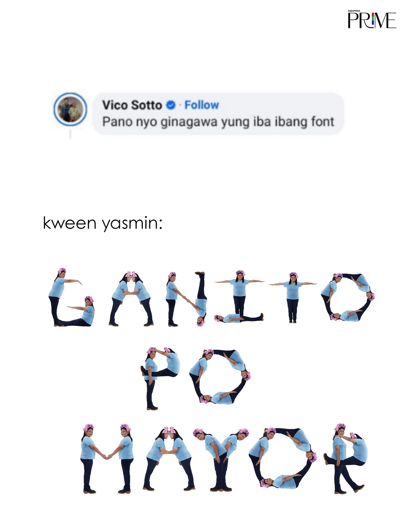 Kapamilya Prime - King and Queen of Fonts Mayor Vico and... | Facebook