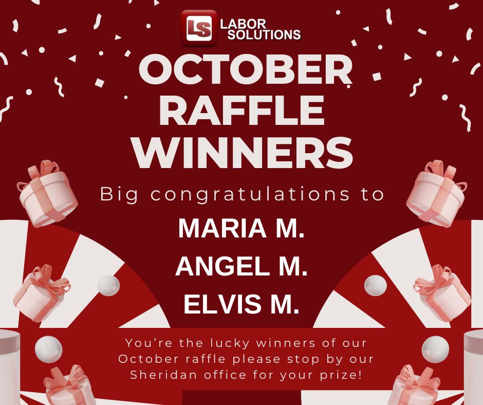Labor - 🎉 OCTOBER RAFFLE WINNERS! 🎉 A big CONGRATULATIONS to our lucky ...