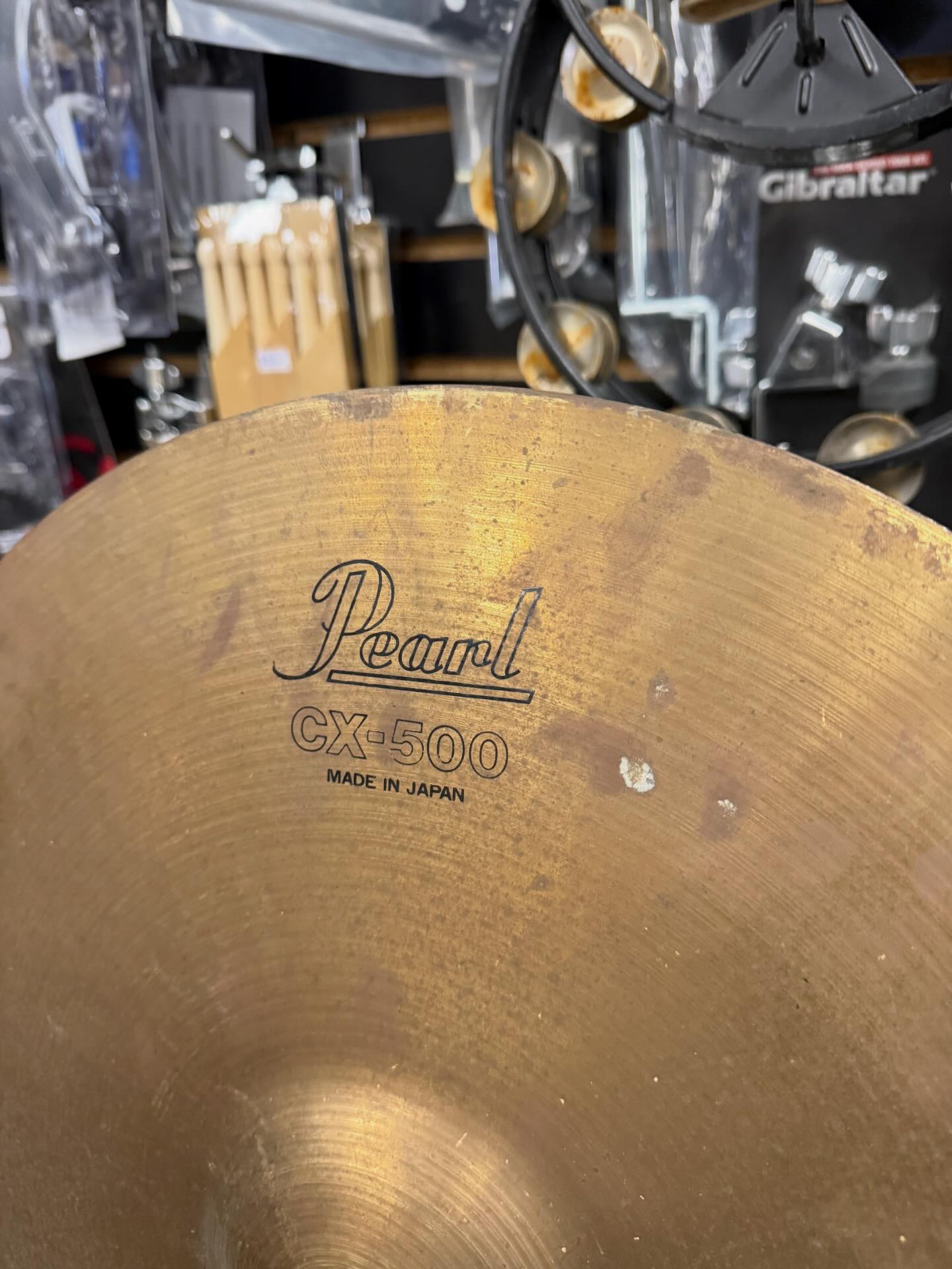 $39 Pearl CX-500 18” ride. Used. Heavy, pingy dark ride with a