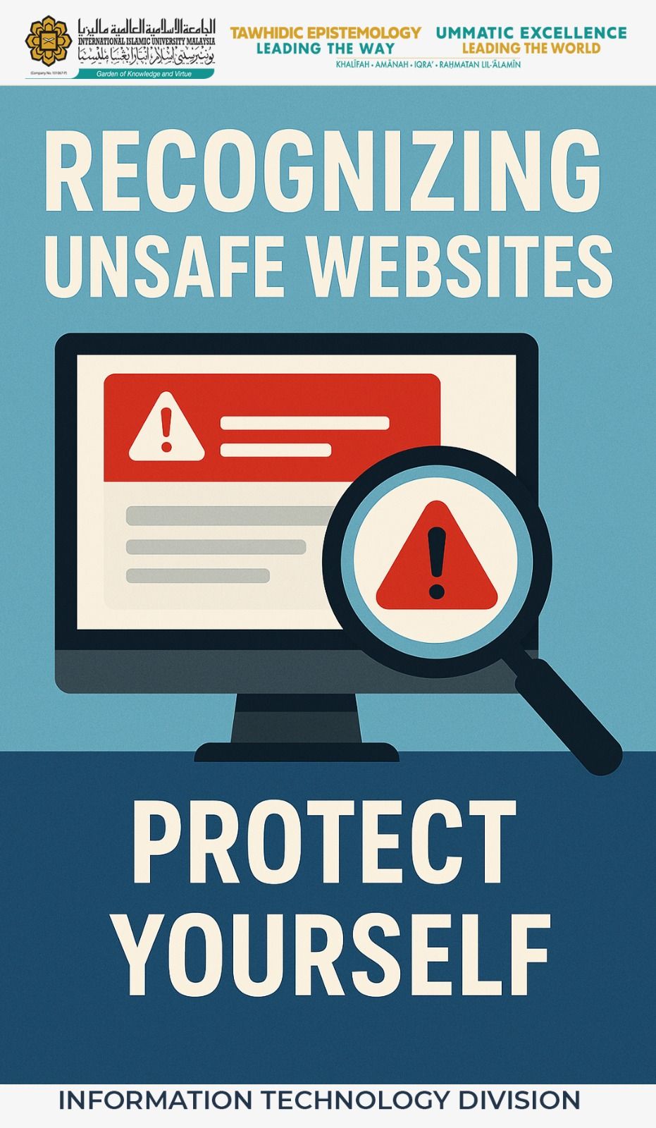 IIUM - ⚠️ Recognizing Unsafe Websites Not every website is safe. Watch ...