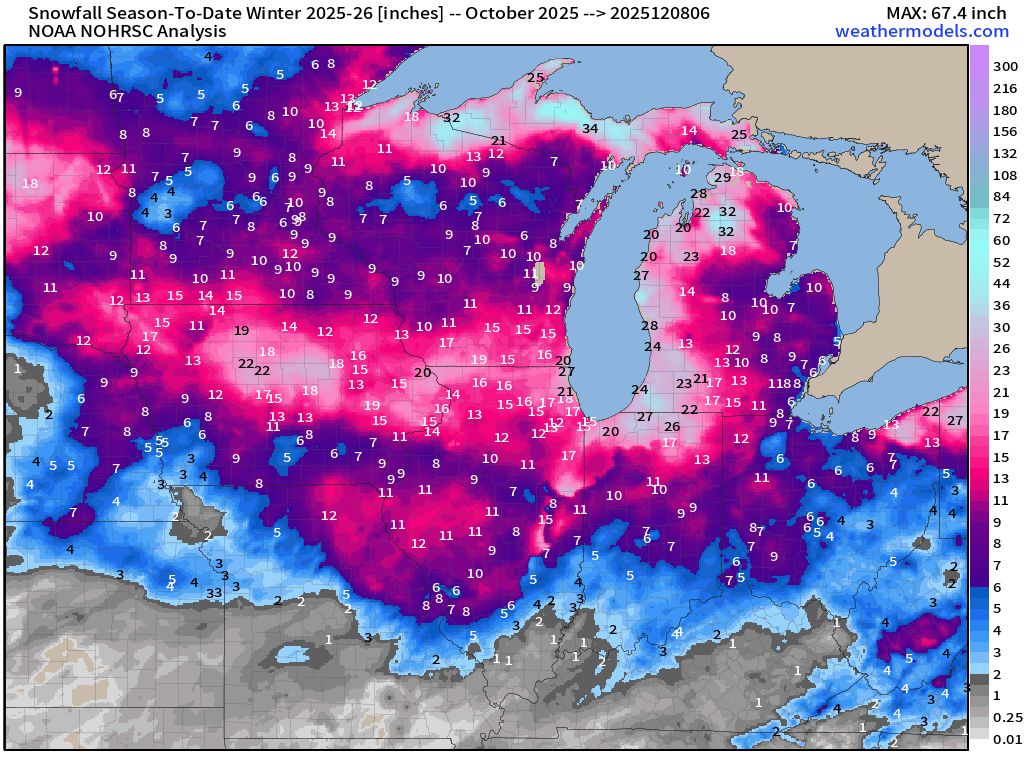 Northern - Seasonal Snowfall to Date!!!! We already have as much snow ...