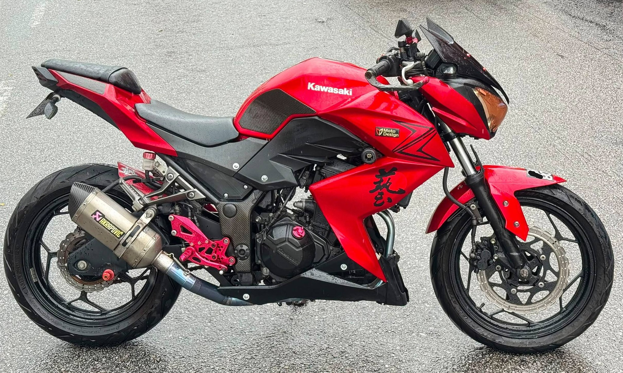 Kawasaki Z250 Candy Red Akrapovic for sale!* 🔥🔥🔥 💥MANUFACTURED