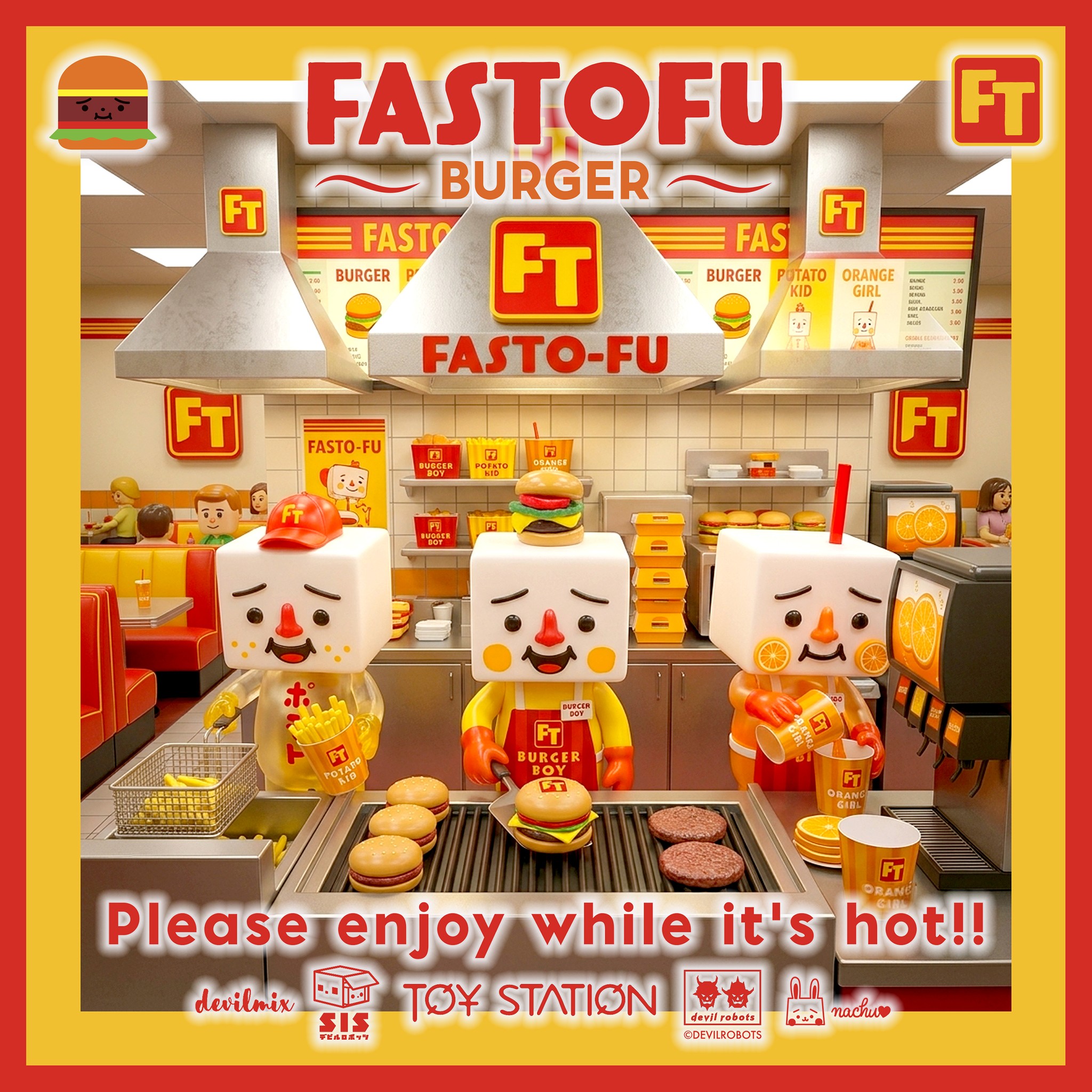 DEVILROBOTS - TO-FU OYAKO LINE STAMP Newly released! HELLO! TO-FU