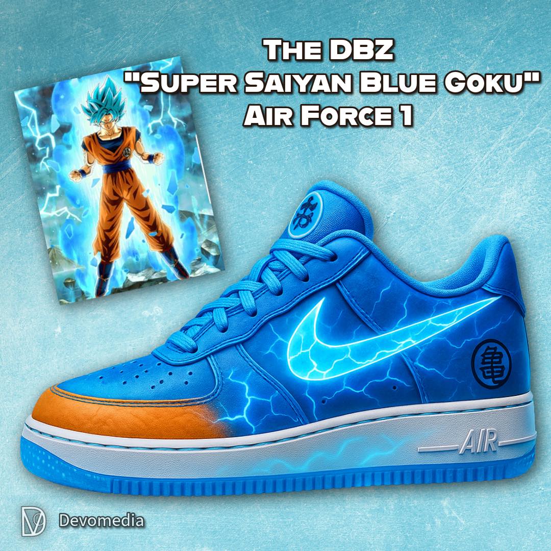 The Dragon Ball z “super saiyan” Air Force 1's concept