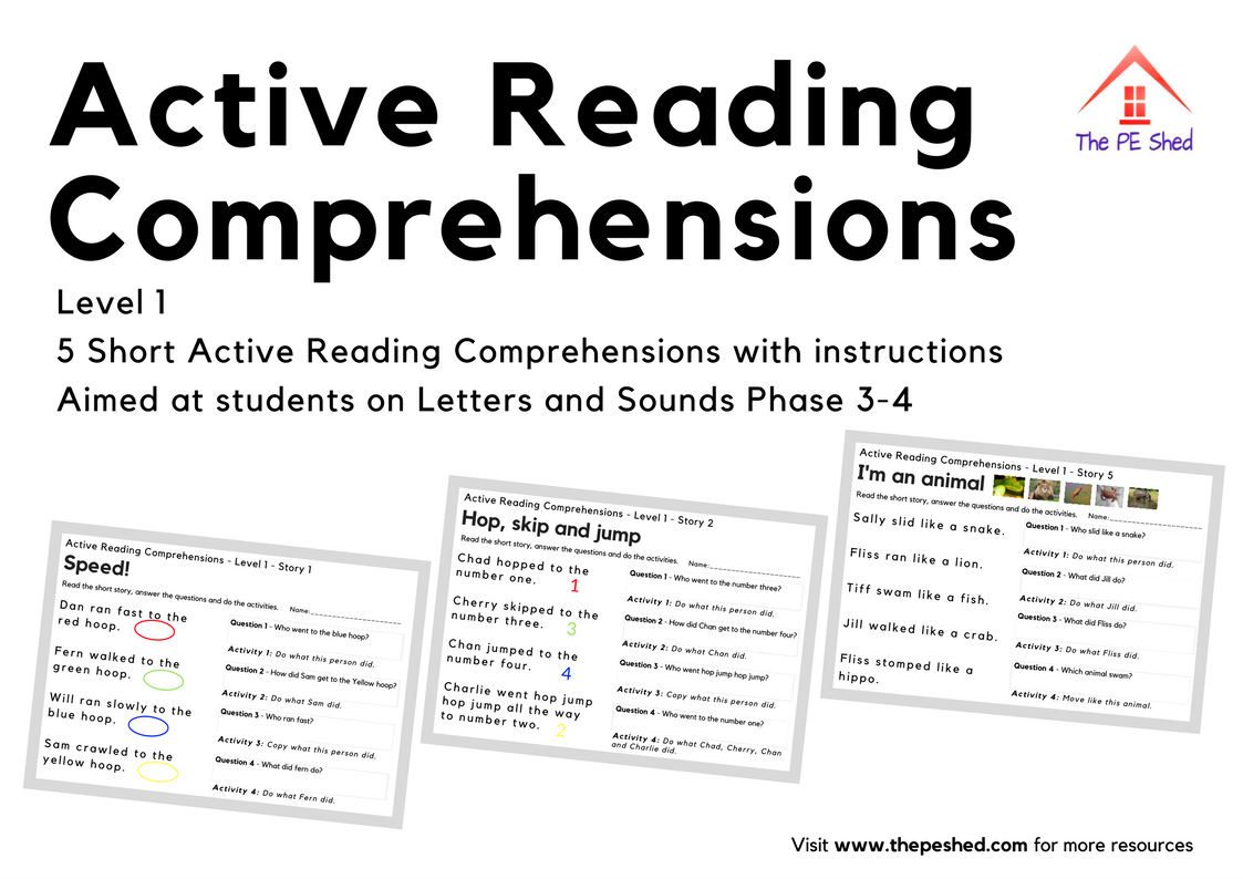 The PE Shed - 🆕 Active Reading Comprehensions 📖🏃🏽‍♀️📝... | Facebook