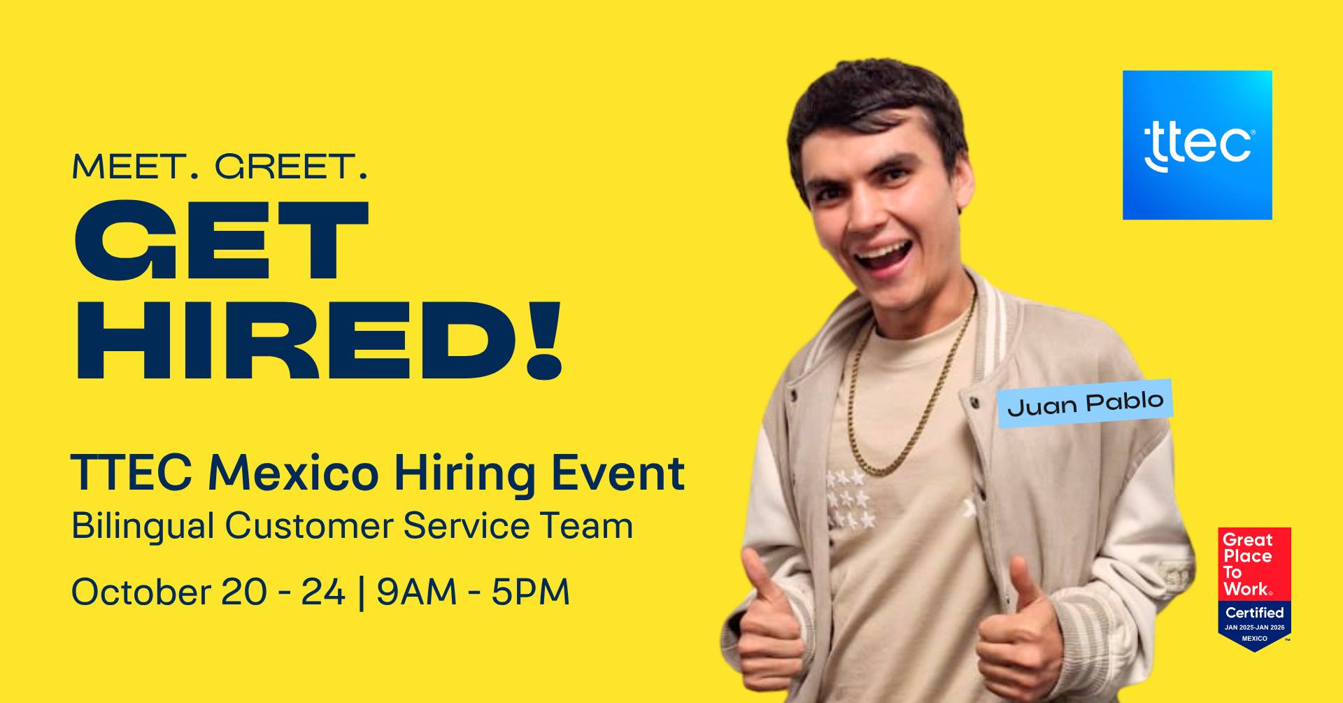 TTEC Mexico City (Republica) Walk-In Recruitment Drive
