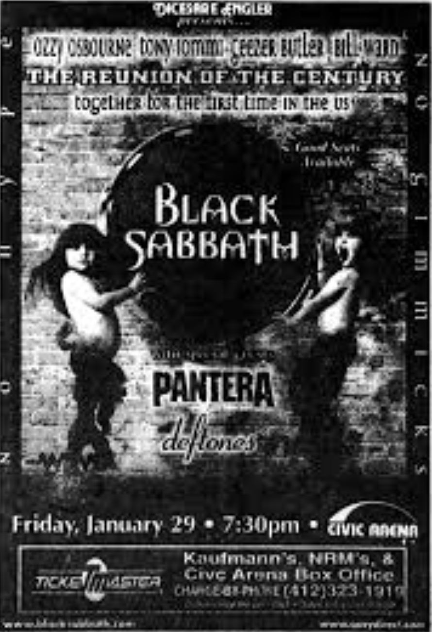 Black Sabbath reunion concert at Blossom Music Center in 1999