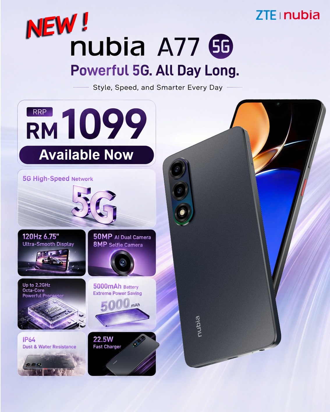 nubia S2 Series is HERE in Japan! Powered by UNISOC T8100 5G SoC