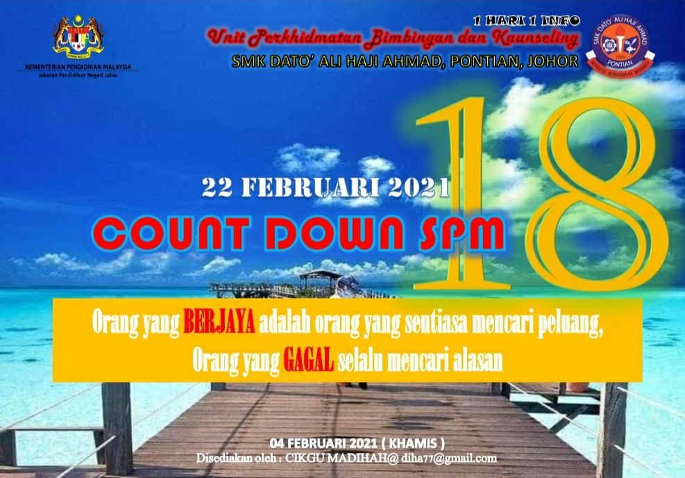 Jabatan - INFOGRAFIK : SPM COUNTDOWN BIMBINGAN DAN KAUNSELING 