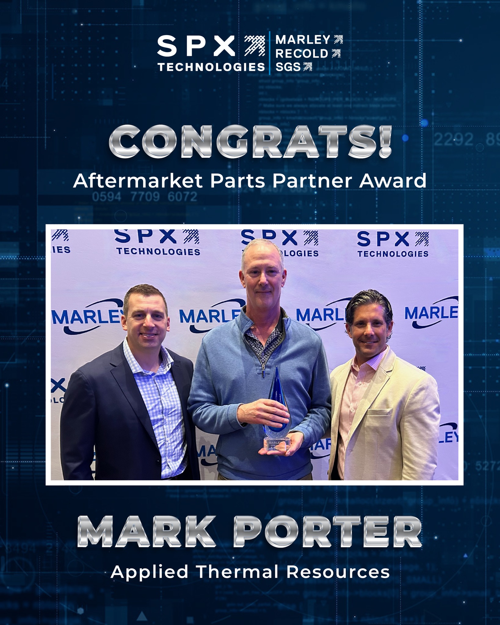Congratulations to Mark Porter of... - SPX Cooling Tech | Facebook