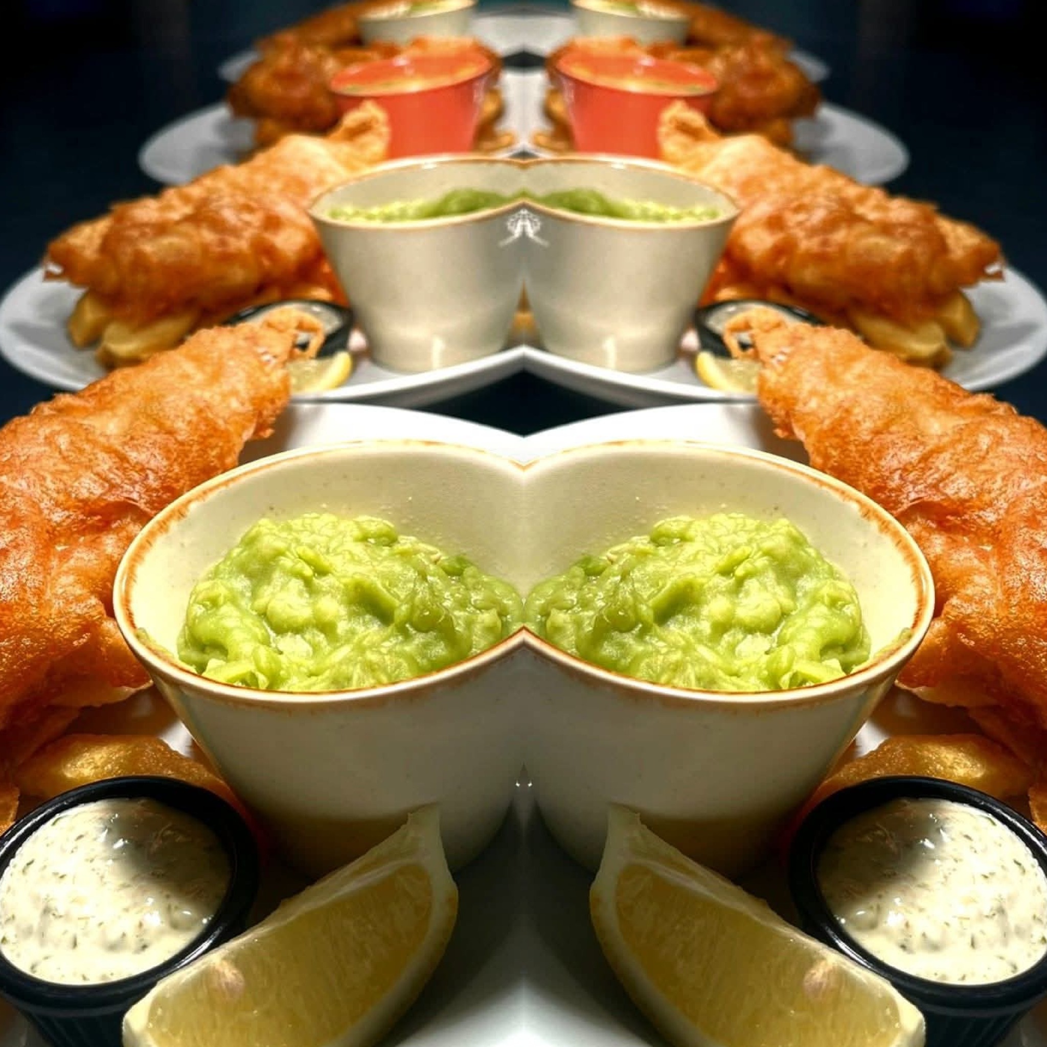 The Queens - Crisp Beer Battered Haddock, Twice Cooked Chips ...