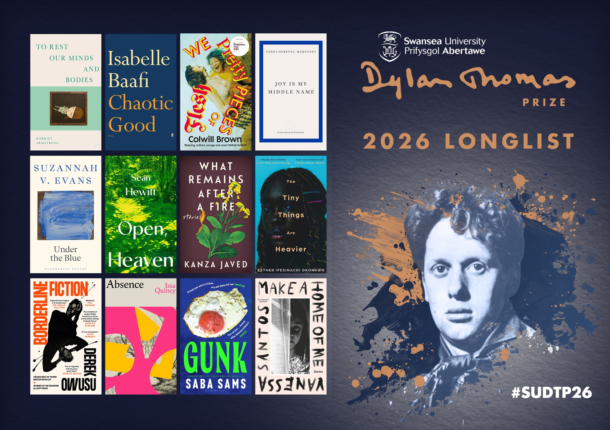 📚 THE 2026 LONGLIST 📚 We are thrilled... - Dylan Thomas Prize | Facebook