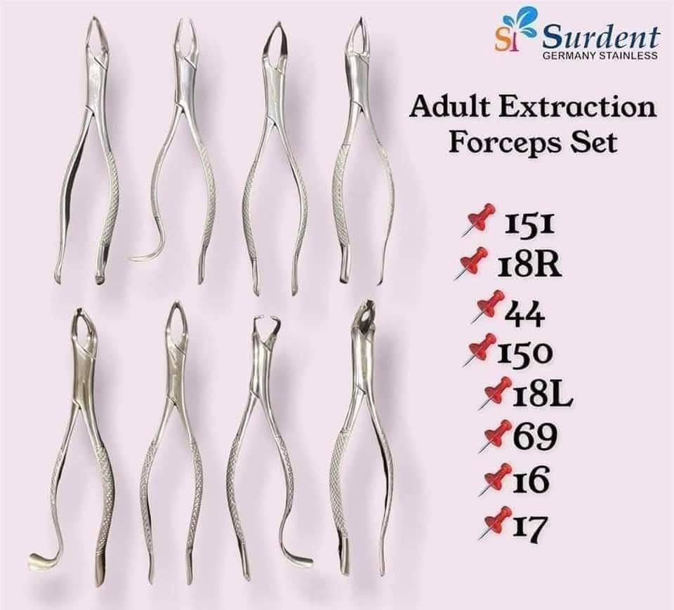 S.S Dental Extracting Forceps #18R – Right Hook Handle, Atraumatic, Stainless Steel – Surgical Instrument