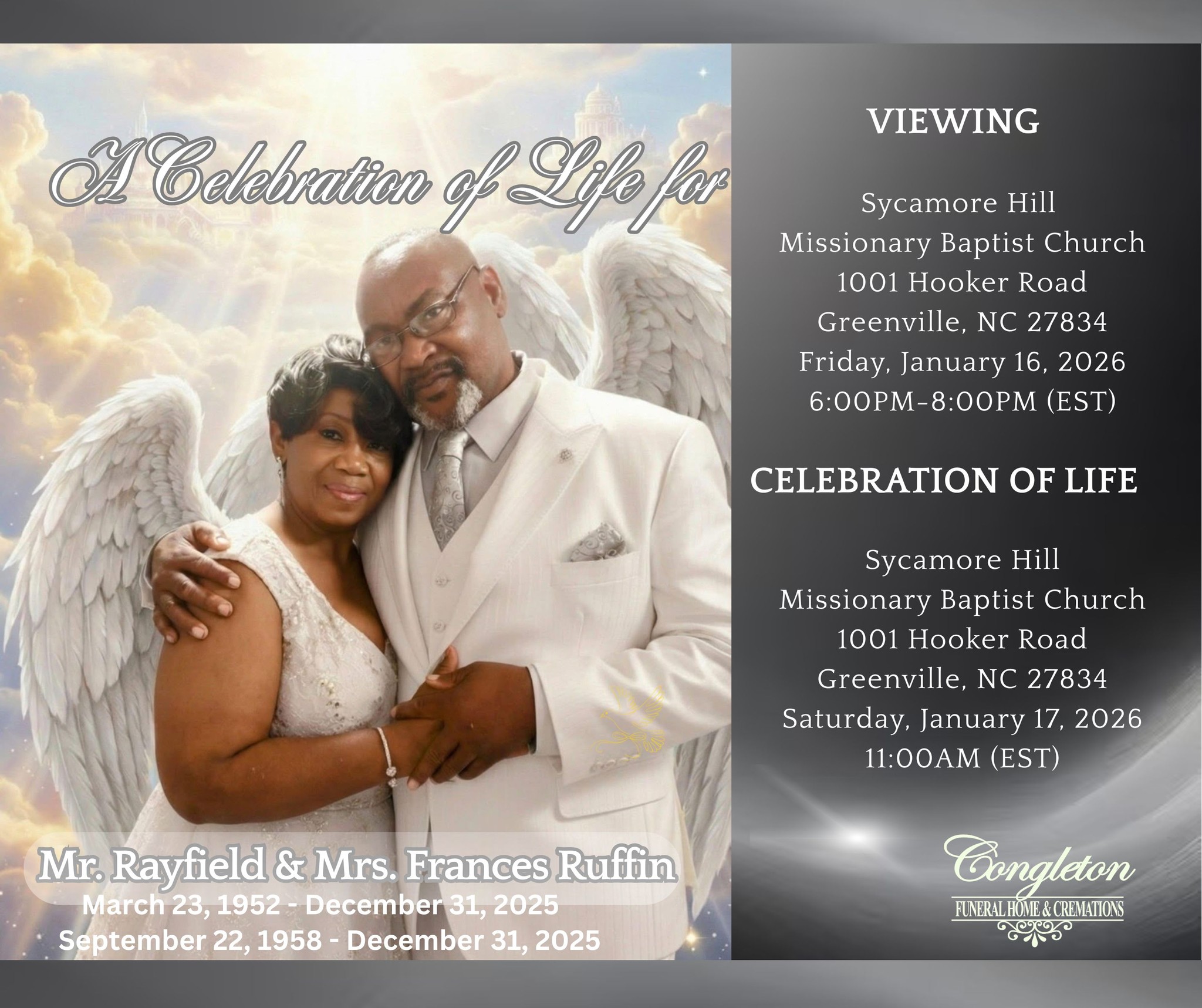 Congleton - Arrangements for Mr. Rayfield & Frances Ruffin | Facebook