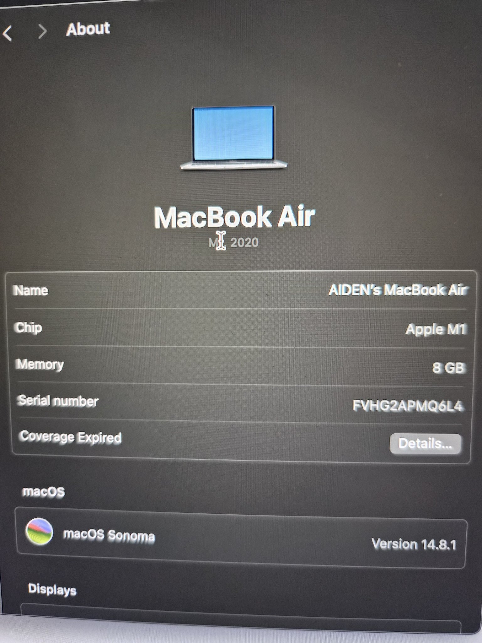 Selling MacBook Air 2020