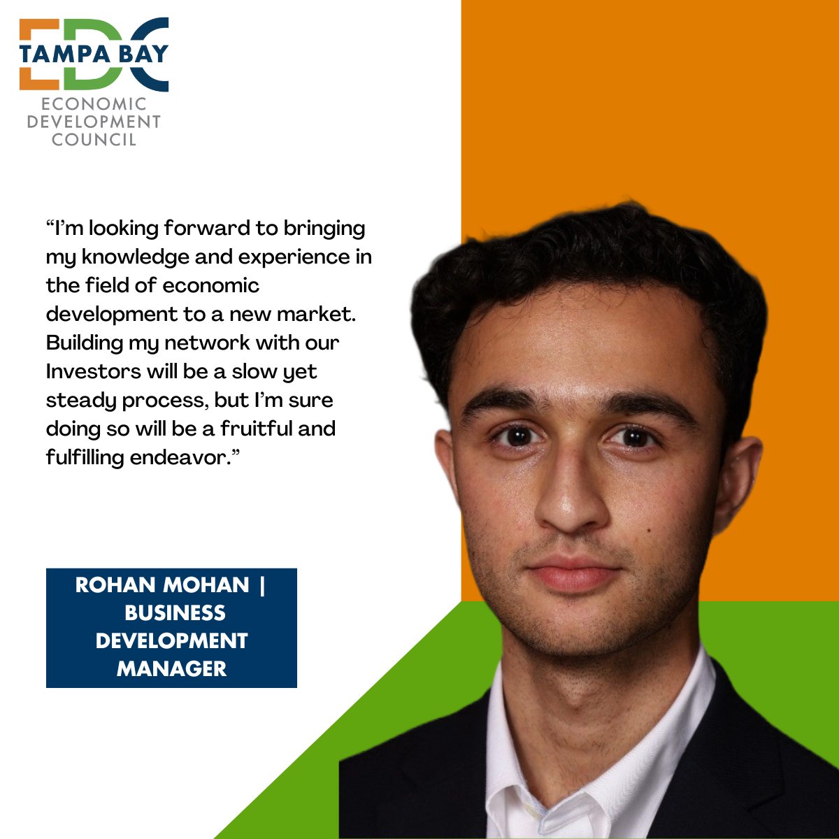 Tampa Bay EDC - The EDC family is growing! Rohan Mohan has... | Facebook